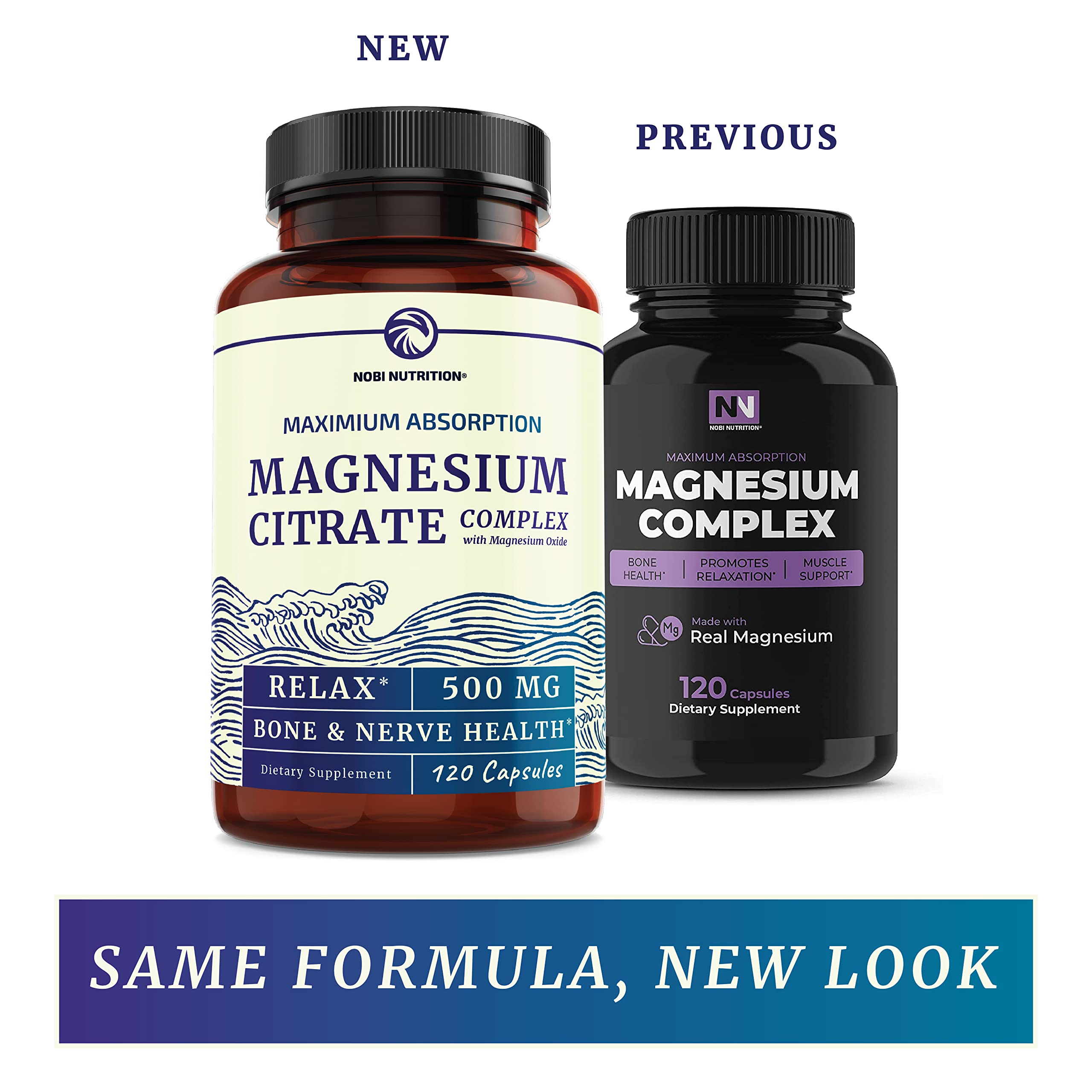 Magnesium Citrate Complex 500 MG for Calm, Relaxation, Constipation & Digestion Nobi Nutrition uk supplements
