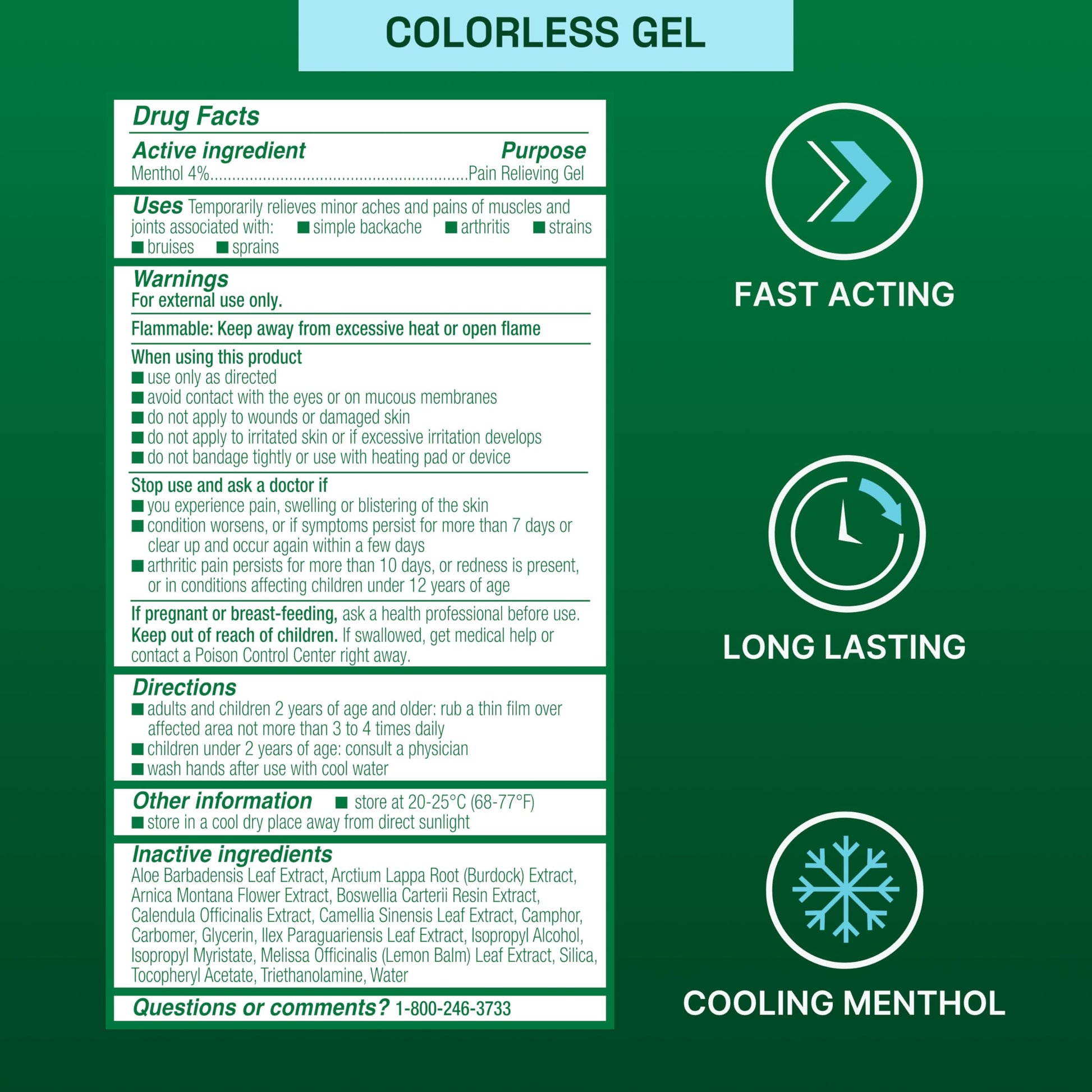 Biofreeze Pain Relief Gel for Knee, Neck, Hip, Joint, Shoulder, & Simple Backache, Arthritis Pain Reliever, Sore Muscle Relief, Colorless Menthol Gel 4 Fl Oz (Pack of 3) Biofreeze uk supplements