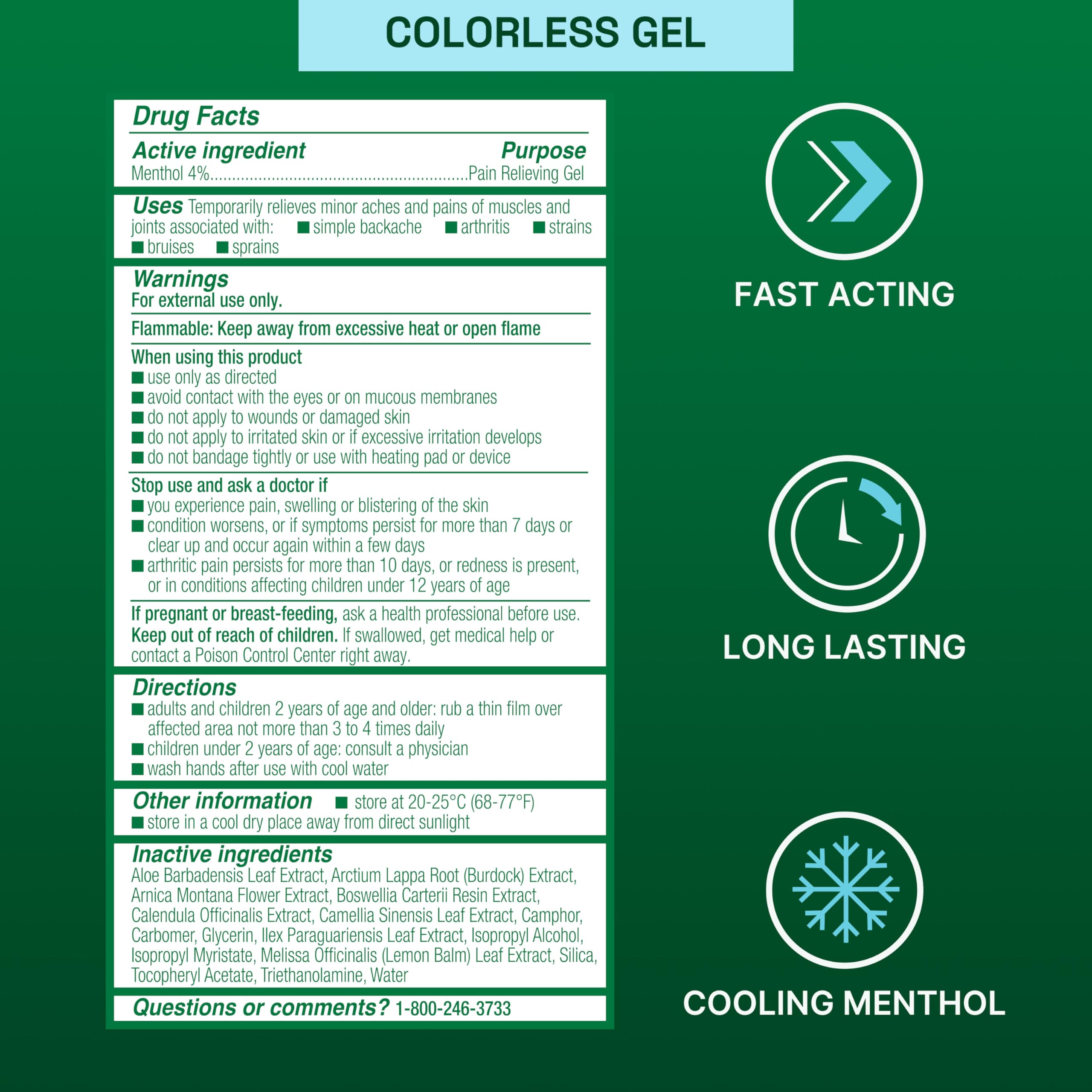 Biofreeze Gel Menthol Pain Relieving Colorless Gel 4 FL OZ Tube For Pain Relief Associated With Sore Muscles, Arthritis, Simple Backaches, And Joint Pain Biofreeze uk supplements