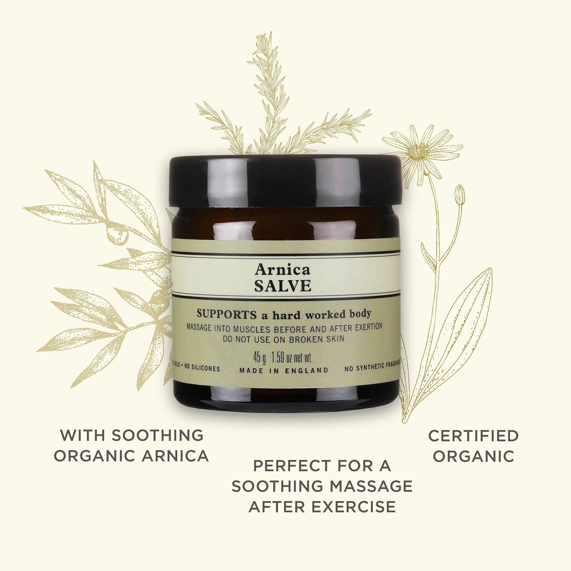 Neal's Yard Arnica Salve with Nourishing Oils & Soothing Beeswax for Sore Muscles, Aches & Stiffness, Vegetarian Approved, Cruelty Free,1.59 oz Neal's Yard Remedies uk supplements