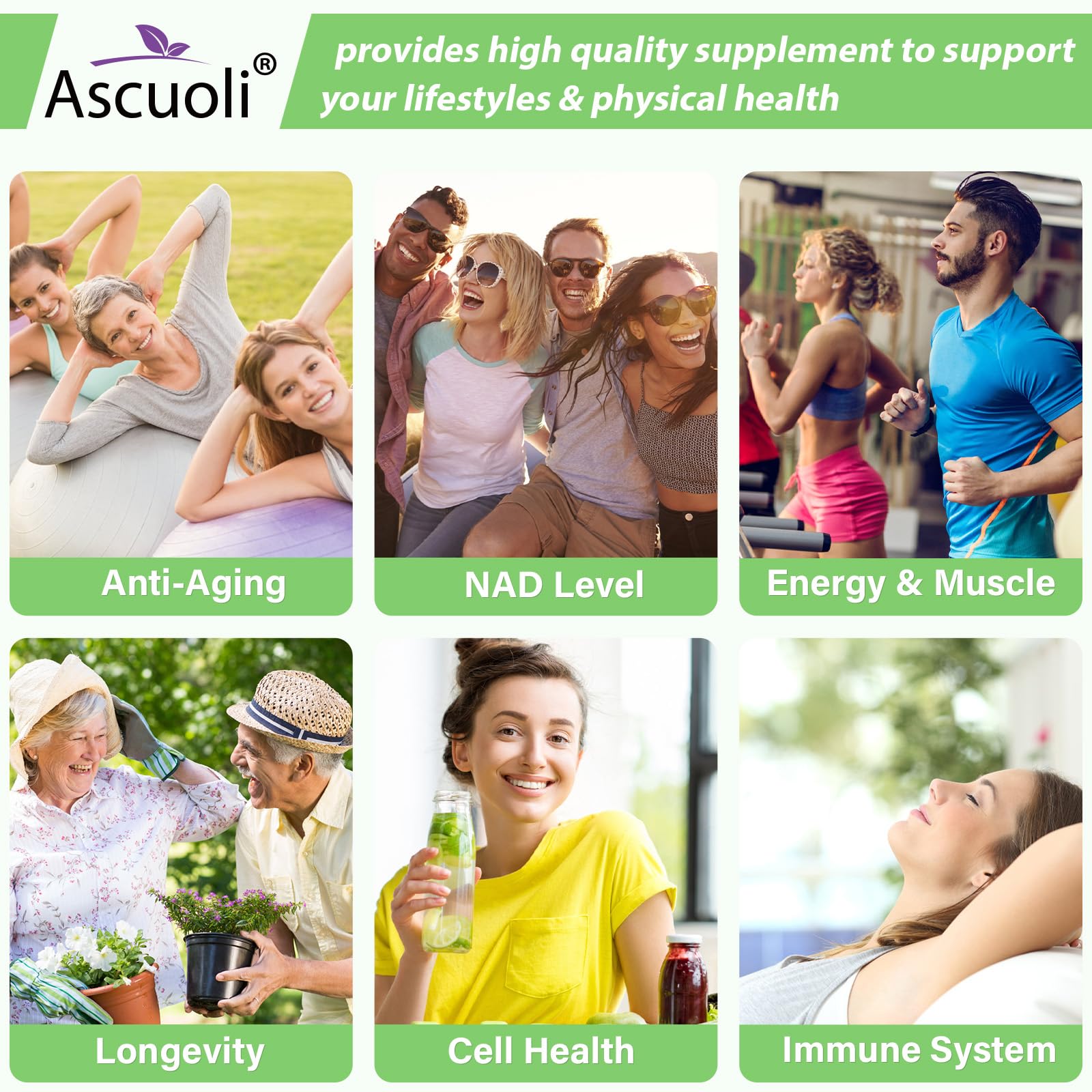 99% Ultra Purity NMN 500mg + Trans-Resveratrol 600mg, 1150mg NMN Resveratrol Supplement, 3-in-1 Advanced Formula for Boost* NAD, Cell, Immune, Energy & Muscle, Healthy Aging, Stabilized Form - 60 Caps Ascuoli uk supplements