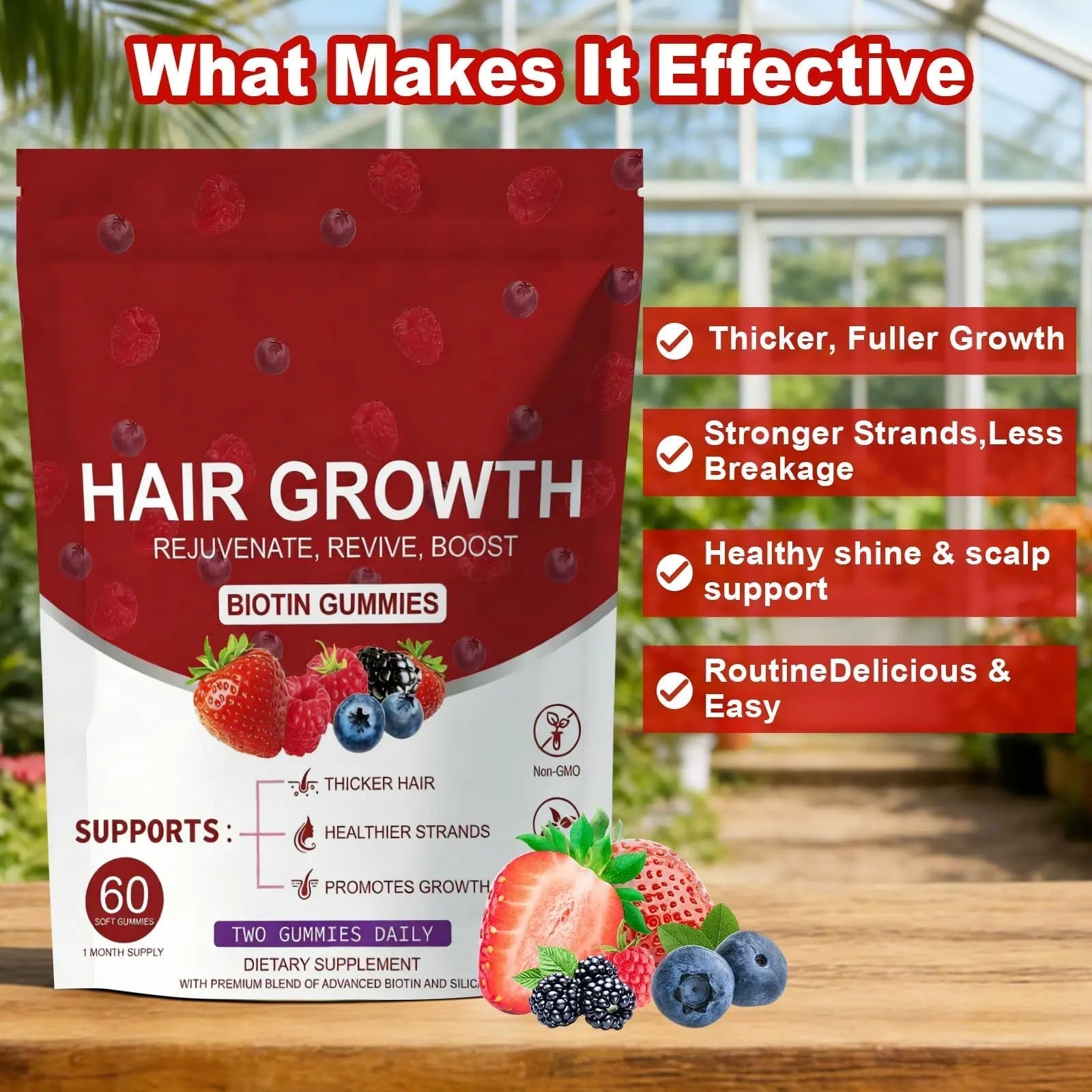 LUIMOLL Lumin Hair Growth Gummies – Daily Hair Nourishment with Biotin, Collagen & Botanical Extracts – Supports Thicker, Stronger & Healthier-Looking Hair LUIMOLL uk supplements