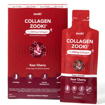 Zooki 11,000mg Super Strength Marine Collagen Liquid Sachets | Hydrolysed Marine Collagen Peptides Zooki uk supplements