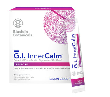 Bio-Botanical Research Biocidin Drink Mix - GI InnerCalm - Support Digestive Health, GI Detox, Healthy Mood & Sense of Relaxation - Soothing Formula with Glycine & No Glutamine (30 Stick Packs) Bio-Botanical Research uk supplements
