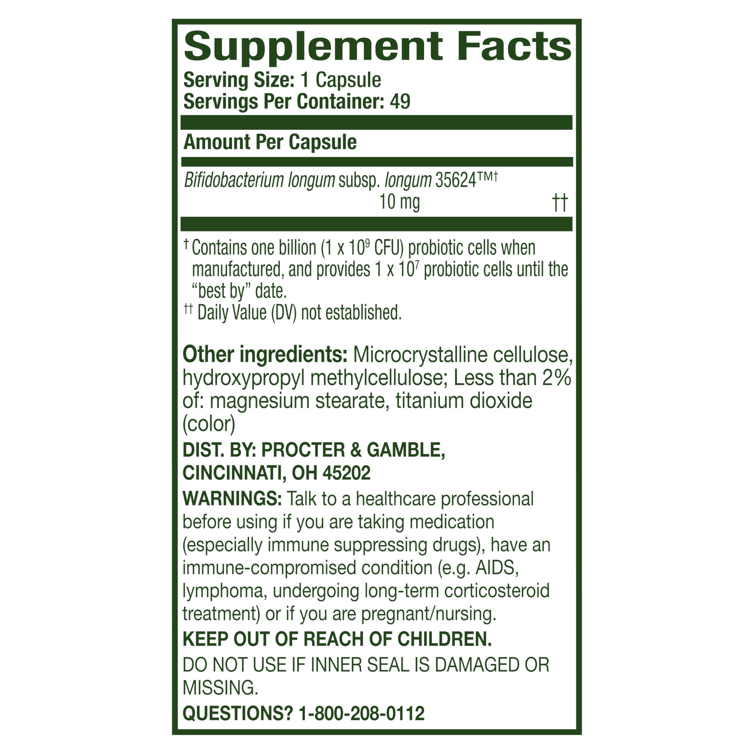 Align Probiotic, 24/7 Digestive Support*§, Probiotics for Women and Men, Probiotics for Digestive Health, Men and Womens Probiotic Capsules Help Relieve Occasional Bloating & Gas*, 49 Capsules Align uk supplements