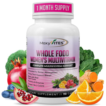 Methylated Multivitamin for Women with Iron - Womens Multivitamin with 44 Organic Whole Food & Fermented Nutrients MoxyVites uk supplements