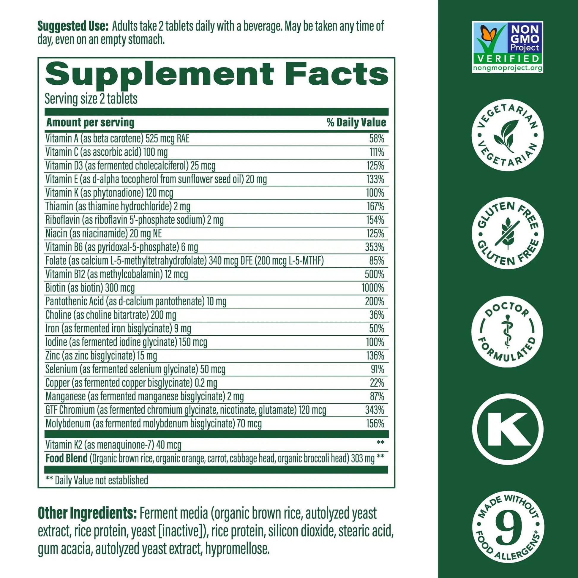 MegaFood Women's 40+ Multivitamin - Multivitamin Supplement for Women with Iron, Vitamins C, B12, K2, A, B6, Choline, and more MegaFood uk supplements