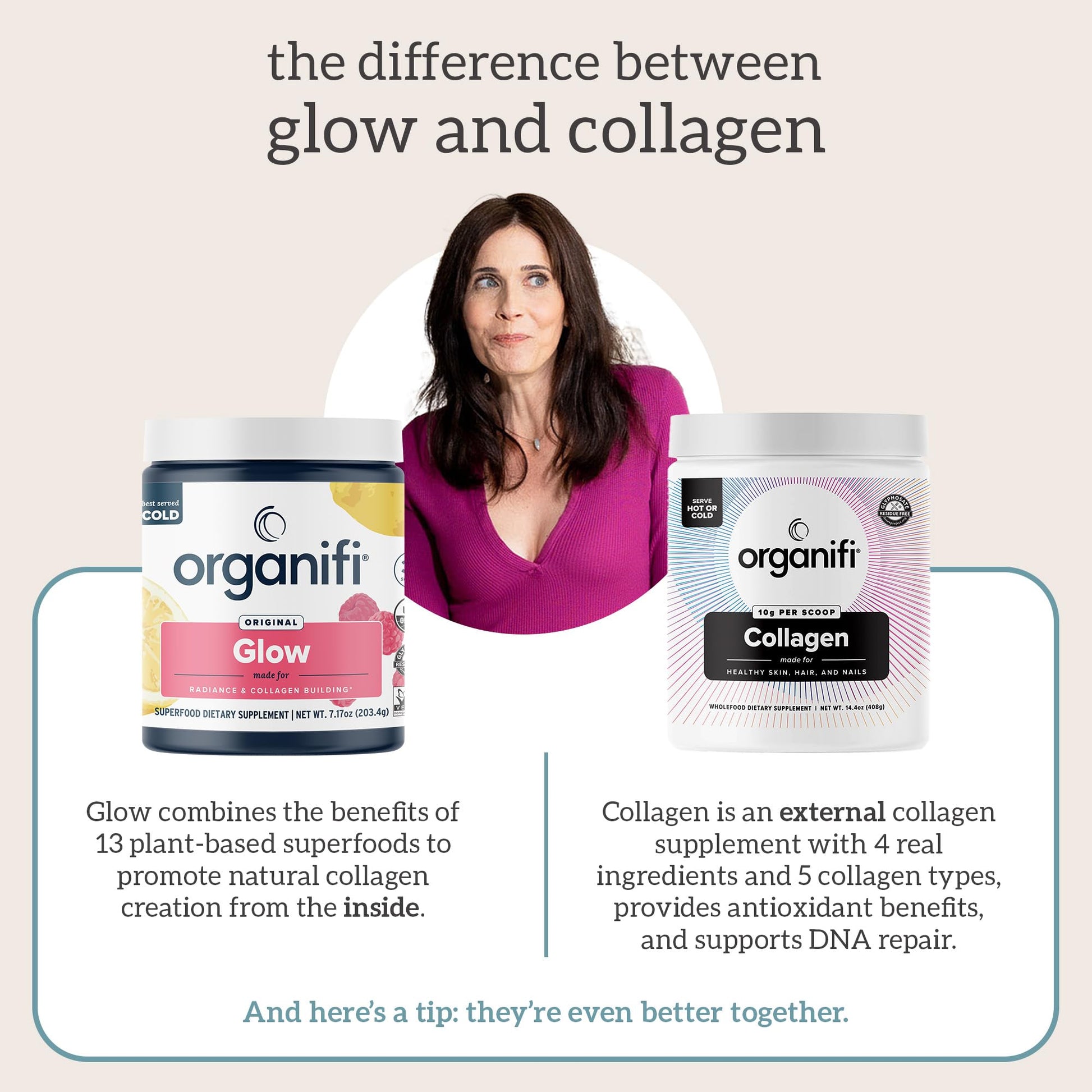 Organifi Unflavored Collagen Powder - Supports Stronger Skin, Nail, and Hair, 40 Servings Organifi uk supplements
