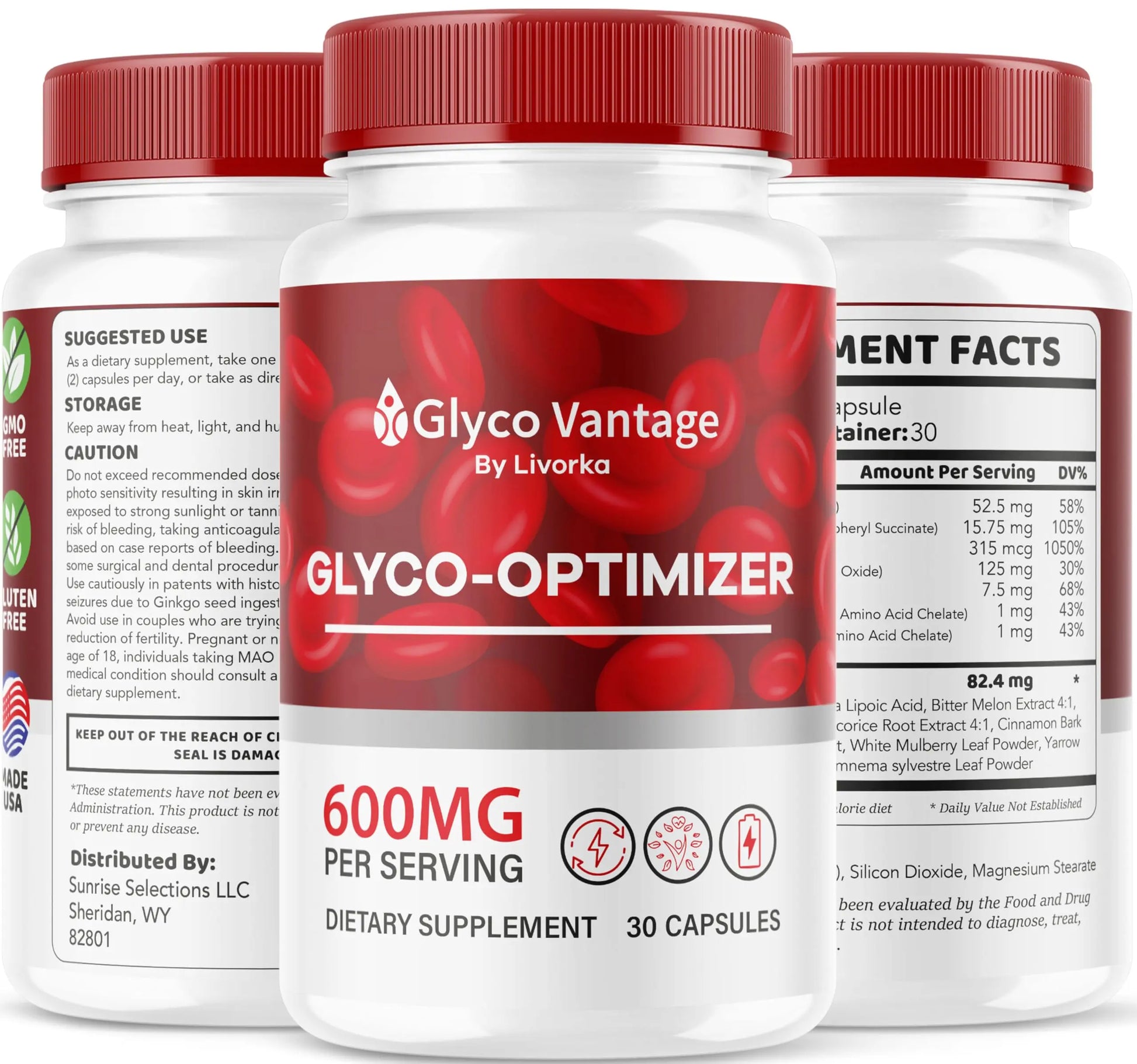 (2 Pack) Glyco Vantage Glyco Optimizer, Glyco Vantage, Glyco Vantage Capsules, Glyco Vantage Joint Optimizer, GlycoVantage Glyco Optimizer Pills, Glyco Vantage Support, 60 Capsules For 2 Months LIVORKA uk supplements