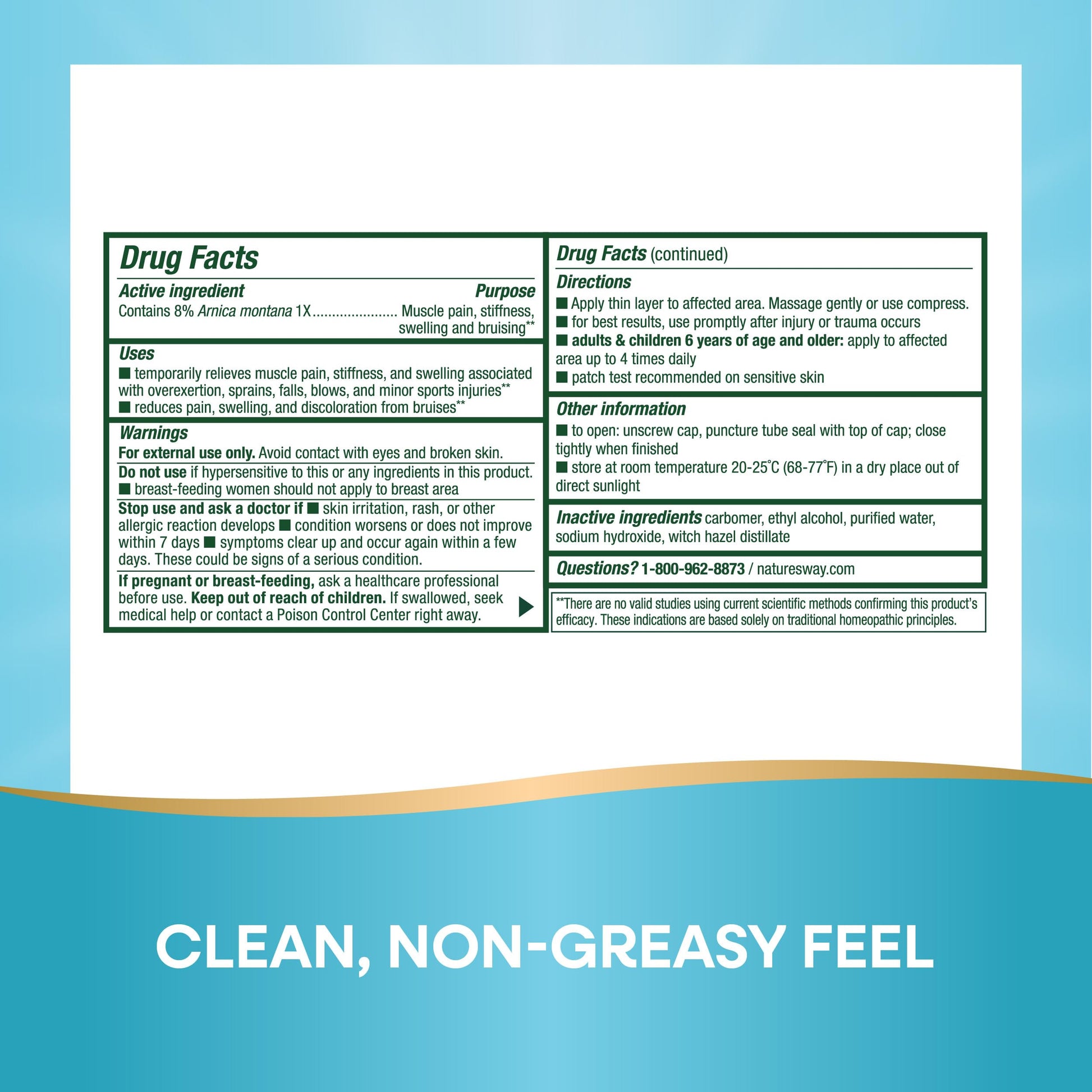 Nature's Way Boericke & Tafel Arniflora Arnica Gel, Temporarily Relieves Pain*, Swelling*, Stiffness*, 2.75 Oz (Packaging May Vary) Nature's Way uk supplements