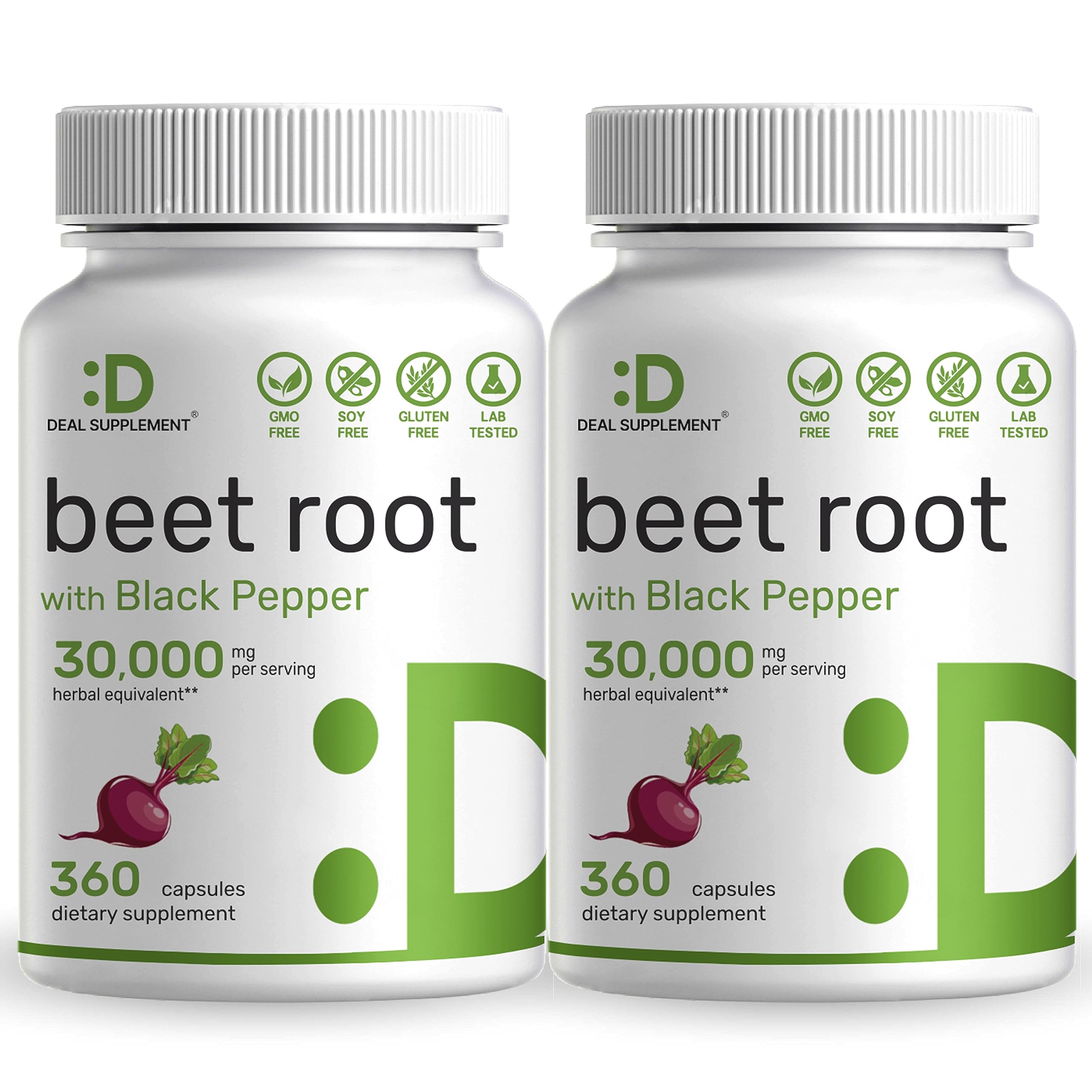 Two Pack Beet Root Capsules 30000mg Per Serving, 720 Counts | with Black Pepper Extract Eagleshine Vitamins uk supplements
