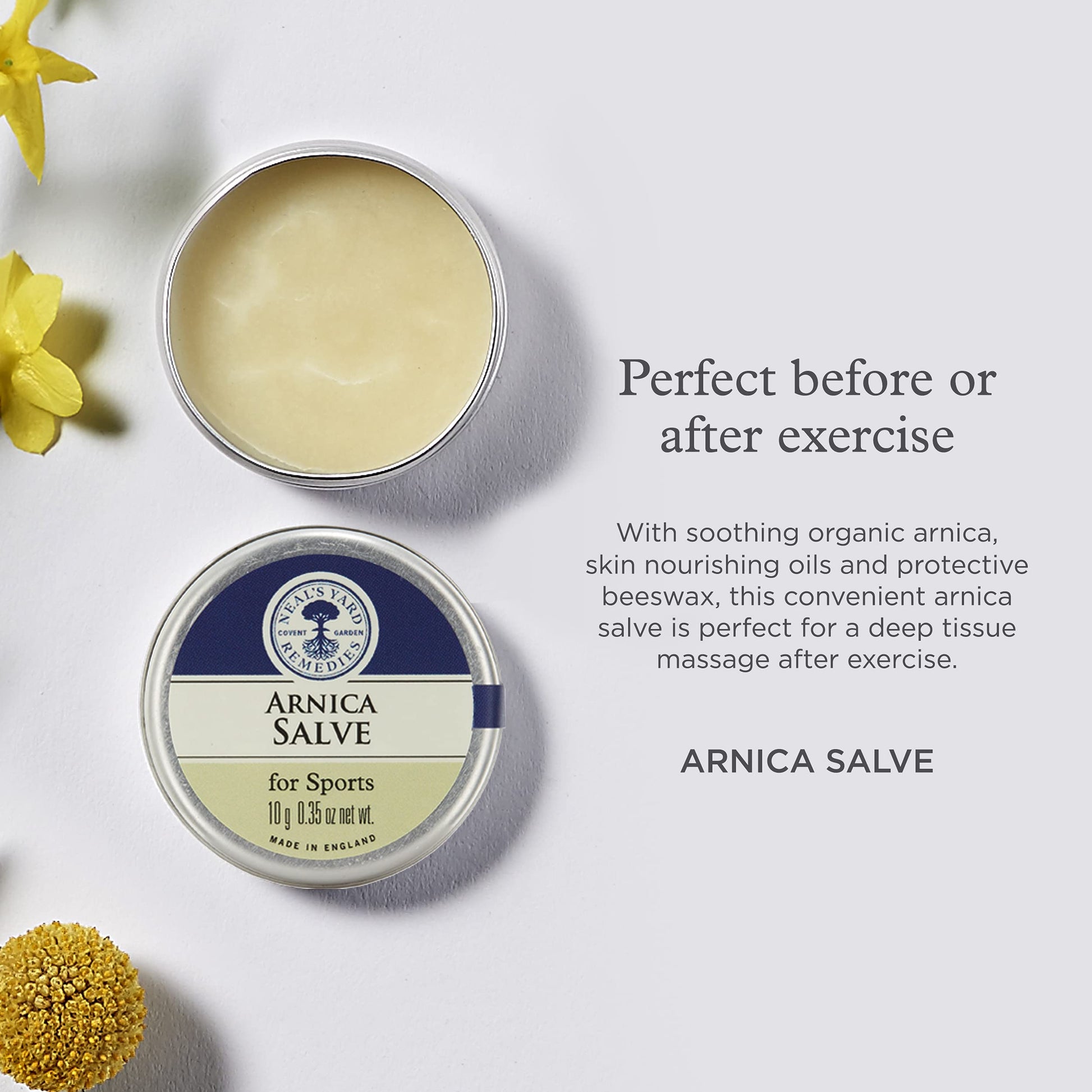 Neal's Yard Arnica Salve with Nourishing Oils & Soothing Beeswax for Sore Muscles, Aches & Stiffness, Vegetarian Approved, Cruelty Free,1.59 oz Neal's Yard Remedies uk supplements