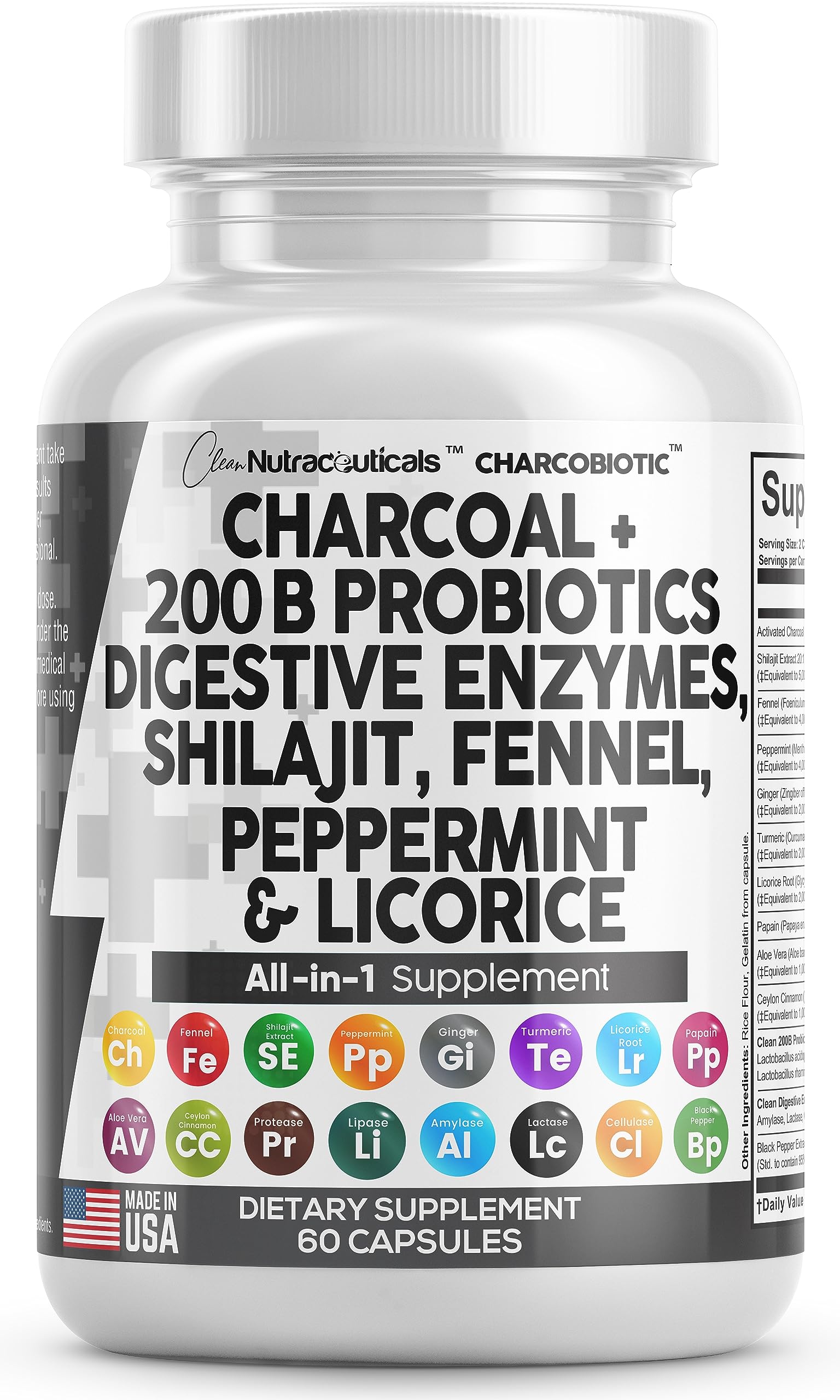 Clean Nutra Activated Charcoal Capsules 1000mg Shilajit 5000mg Pills Clean Nutraceuticals uk supplements