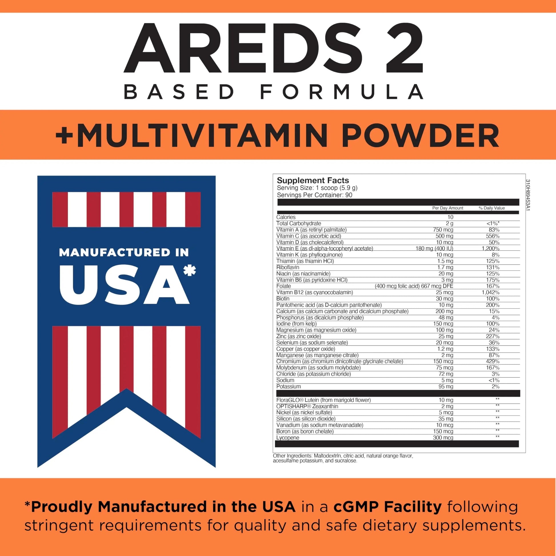 Viteyes AREDS 2 Powder + Multivitamin All-in-One, Macular Protection, Alternative to AREDS 2 chewables, No Pills, Lutein & Zeaxanthin Viteyes uk supplements