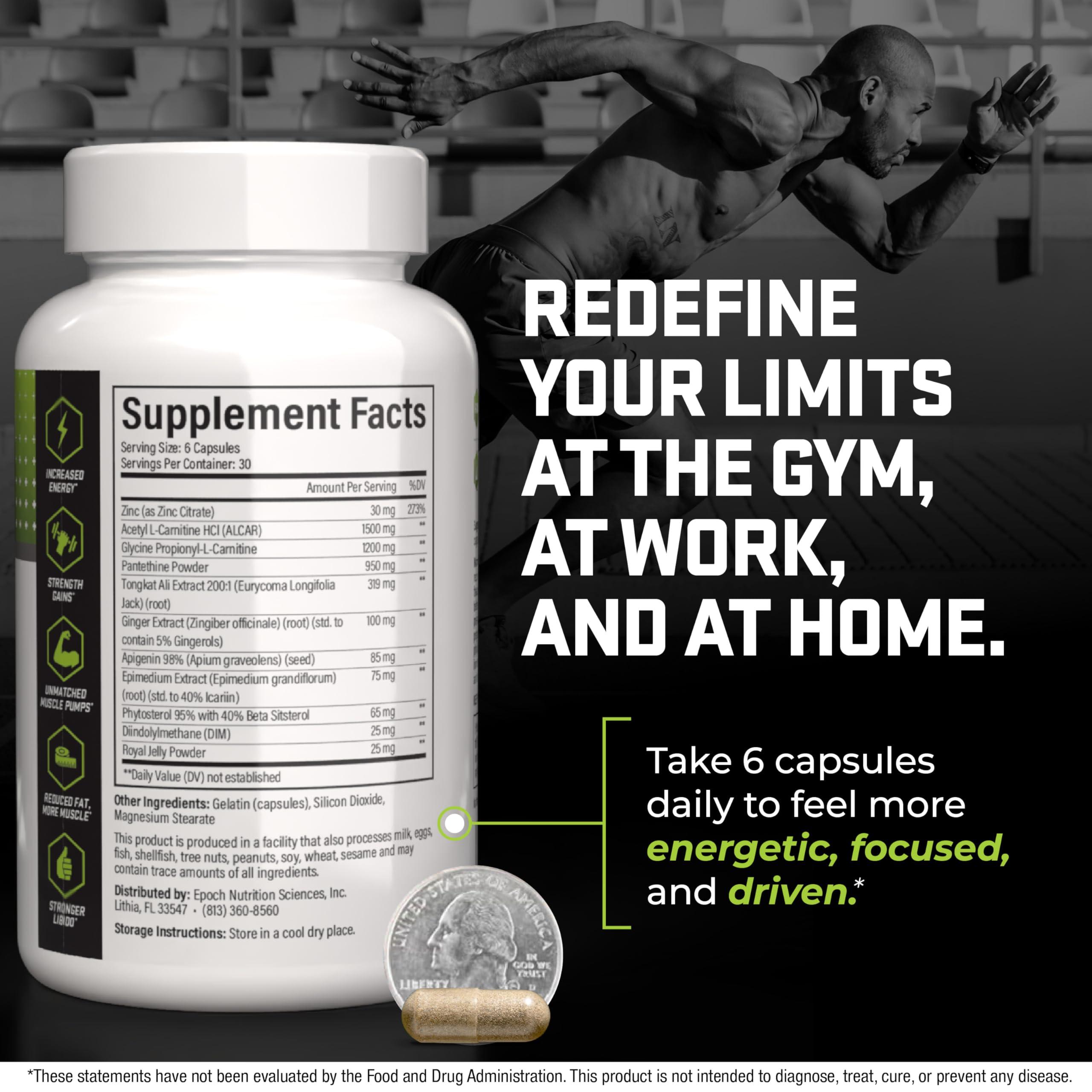 Epoch Nutrition | Ultra Drive – Advanced Performance Formula | Supports Energy, Endurance, and Healthy Circulation | with Tongkat Ali, Icariin & Nitric Oxide Support Epoch Nutrition Sciences uk supplements