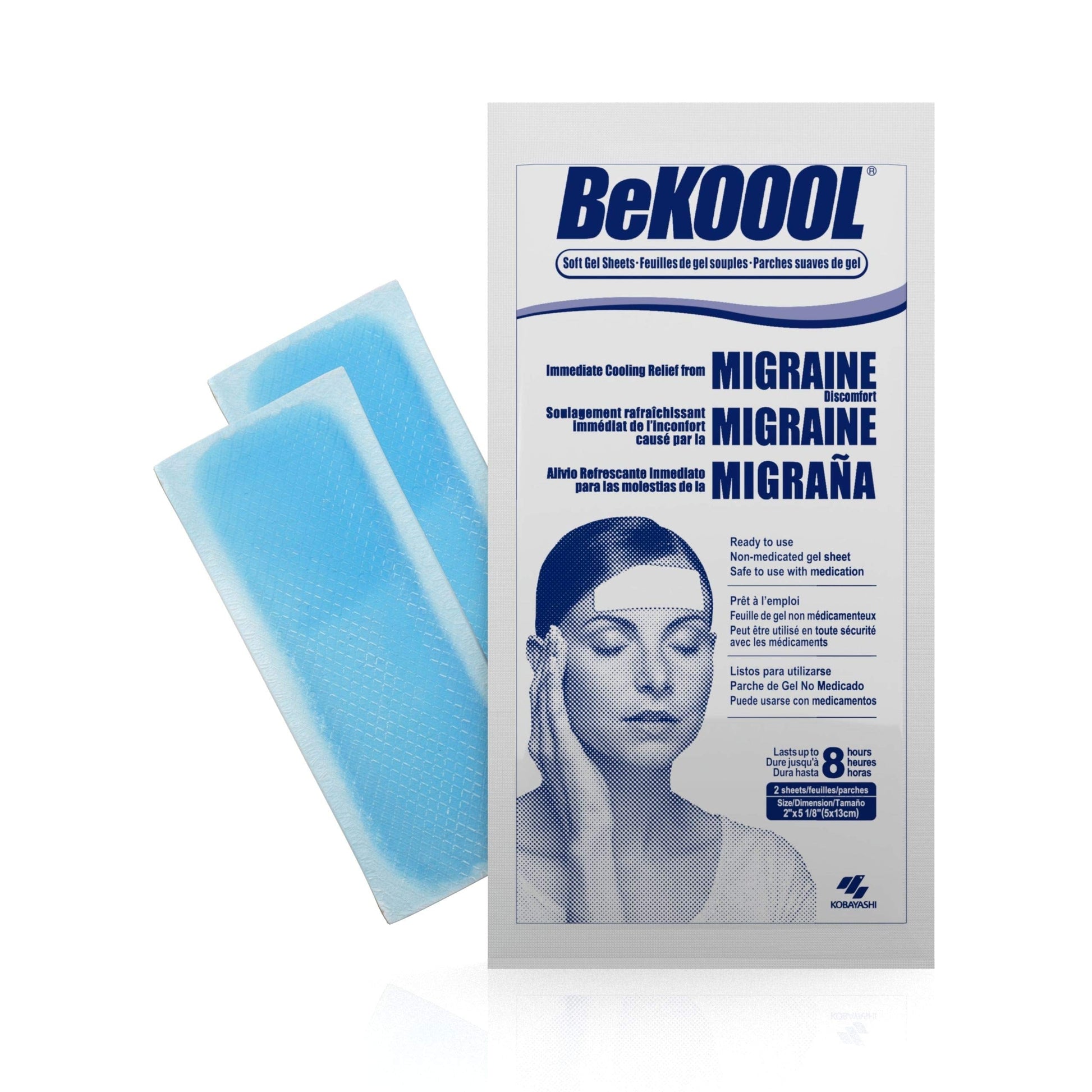 BeKOOOL Migraine Gel Sheets - 4 Count BeKoool uk supplements