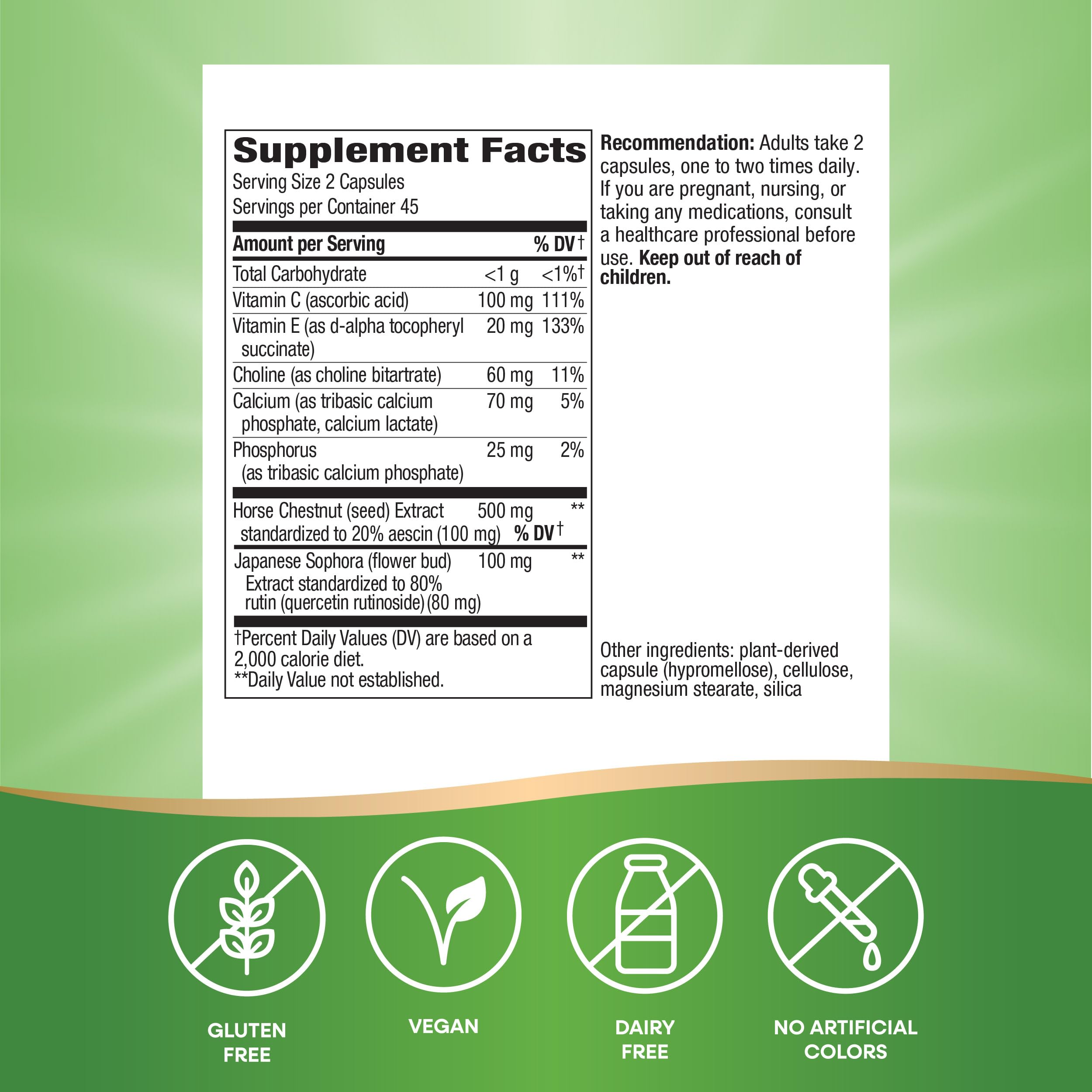 Nature's Way Premium Hem-Care, Unique Vein Health Blend*, 90 Capsules Nature's Way uk supplements