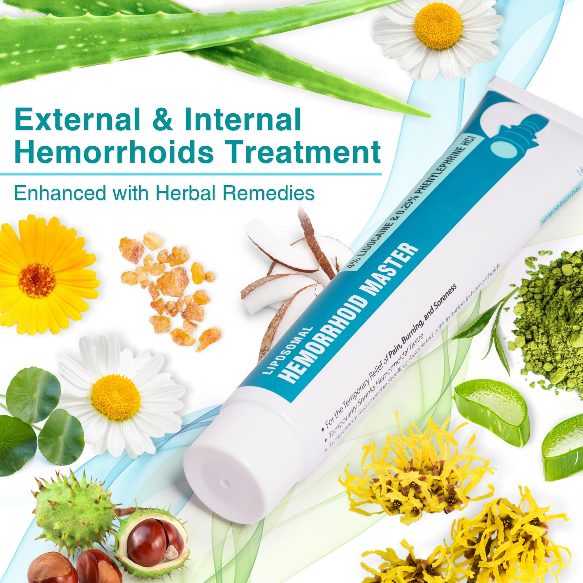 Ebanel 4% Lidocaine Hemorrhoid Treatment Ointment with Phenylephrine, Witch Hazel, Vitamin B6, Zinc Oxide, Frankincense, External and Internal Hemorrhoids Treatment Burn Itch Pain Relief Anal Cream Ebanel uk supplements