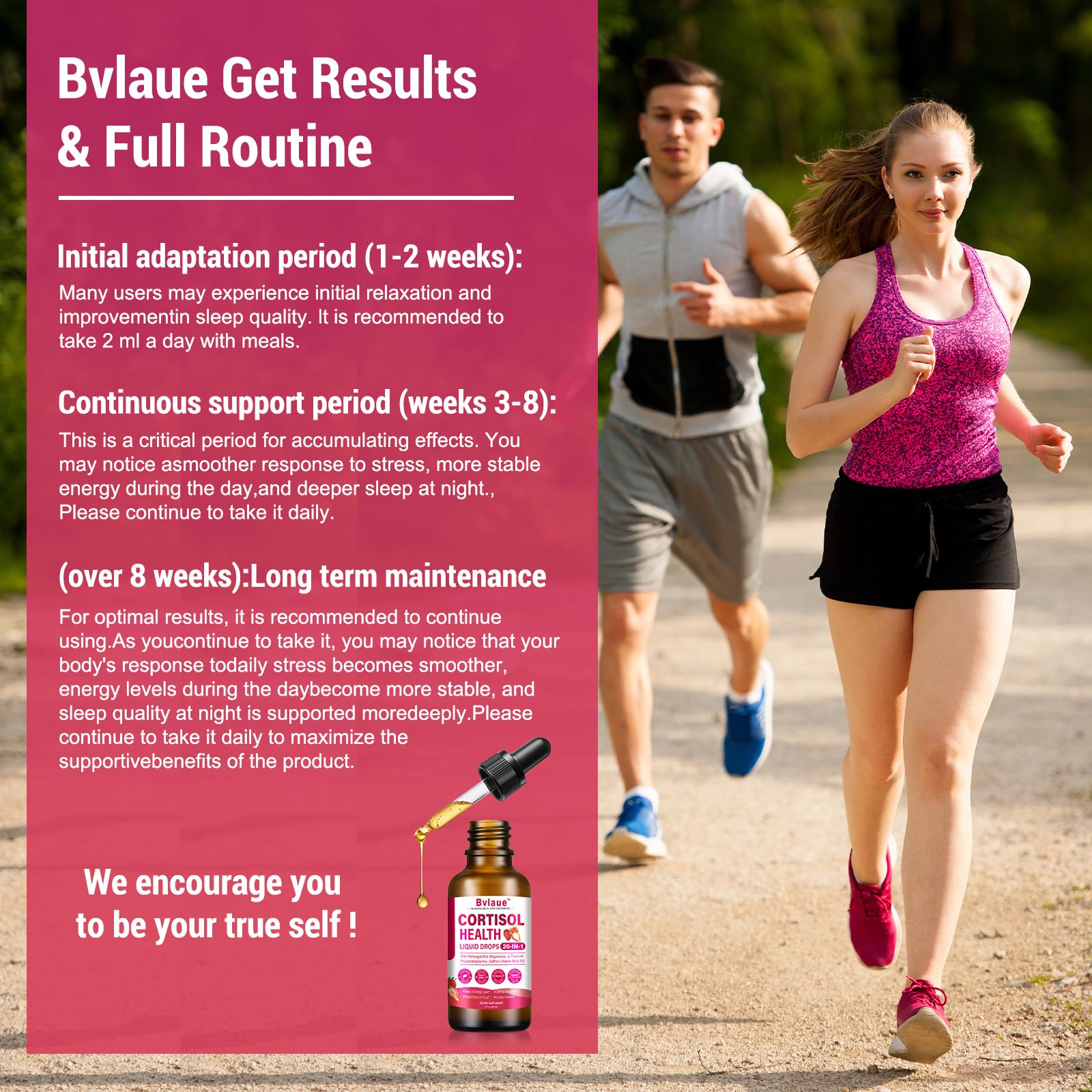 Bvlaue Cortisol Supplements Detox for Women - 20-in-1 Cortisol Reducer,Manager,Lower w/Ashwagandha,Magnesium,L-Theanine,Saffron,Rhodiola for Hormone Balance/Sleep/Stress Relief,Strawberry Flavor Bvlaue uk supplements