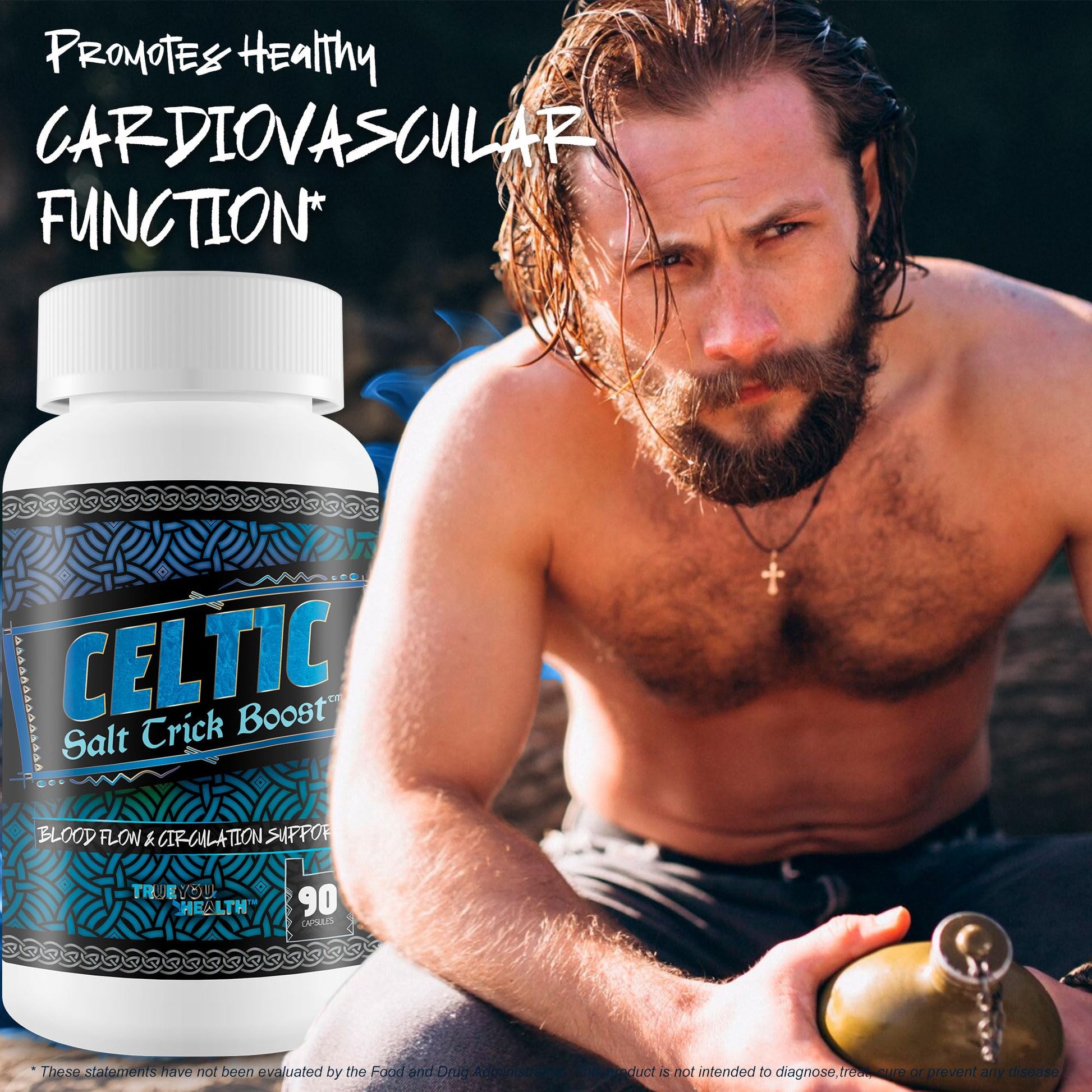 Celtic Salt Trick Boost for Blood Flow - Improved Formula - Our Best Blood Circulation Supplements for Men - Increase Blood Flow Care Blood Circulation Pills - Advanced Blood Flow Support True You Health uk supplements