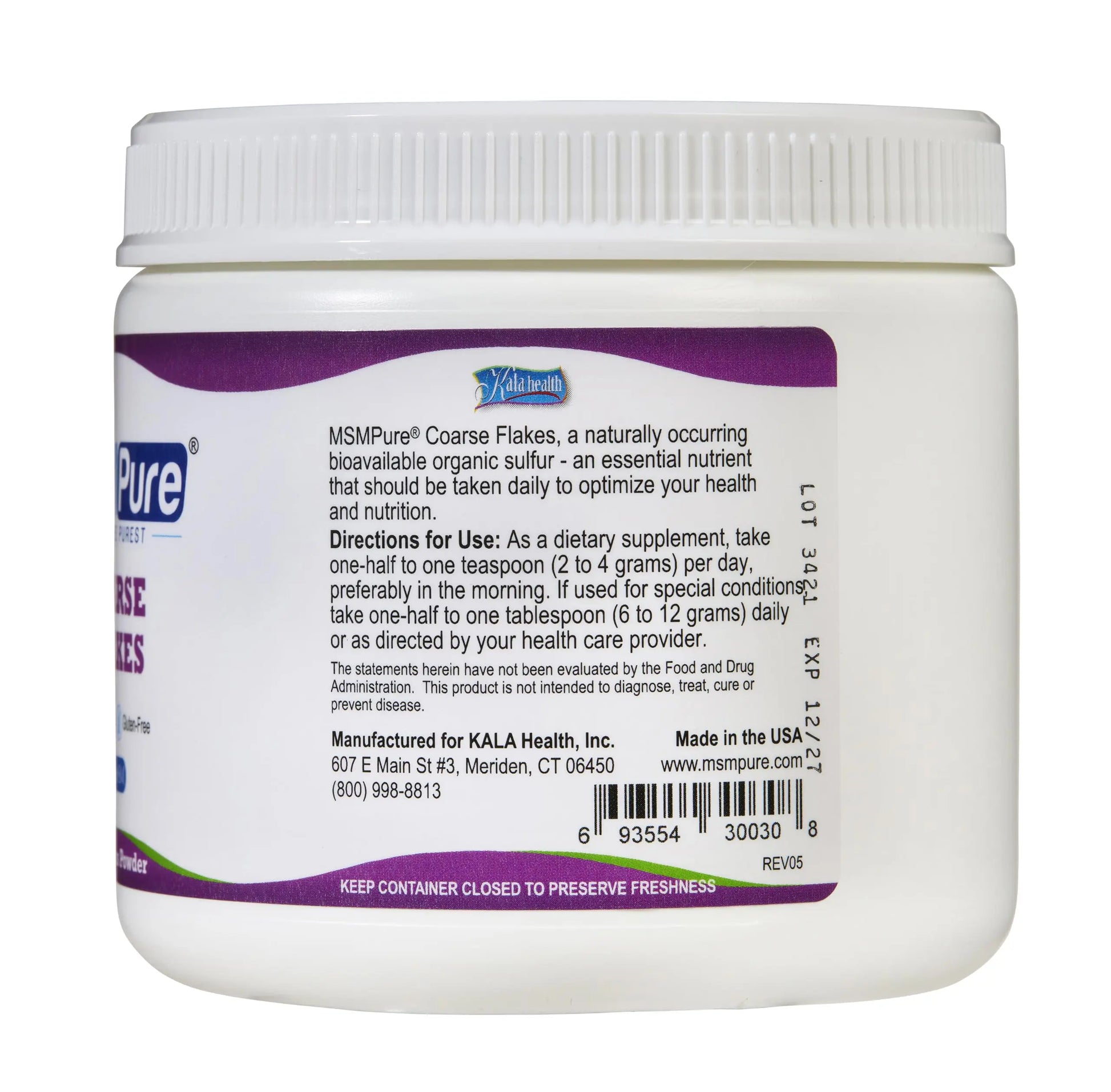 KALA HEALTH MSMPure MSM Coarse Flakes 8.8oz and MSM Gel With Organic Aloe 8oz Bundle KALA HEALTH uk supplements