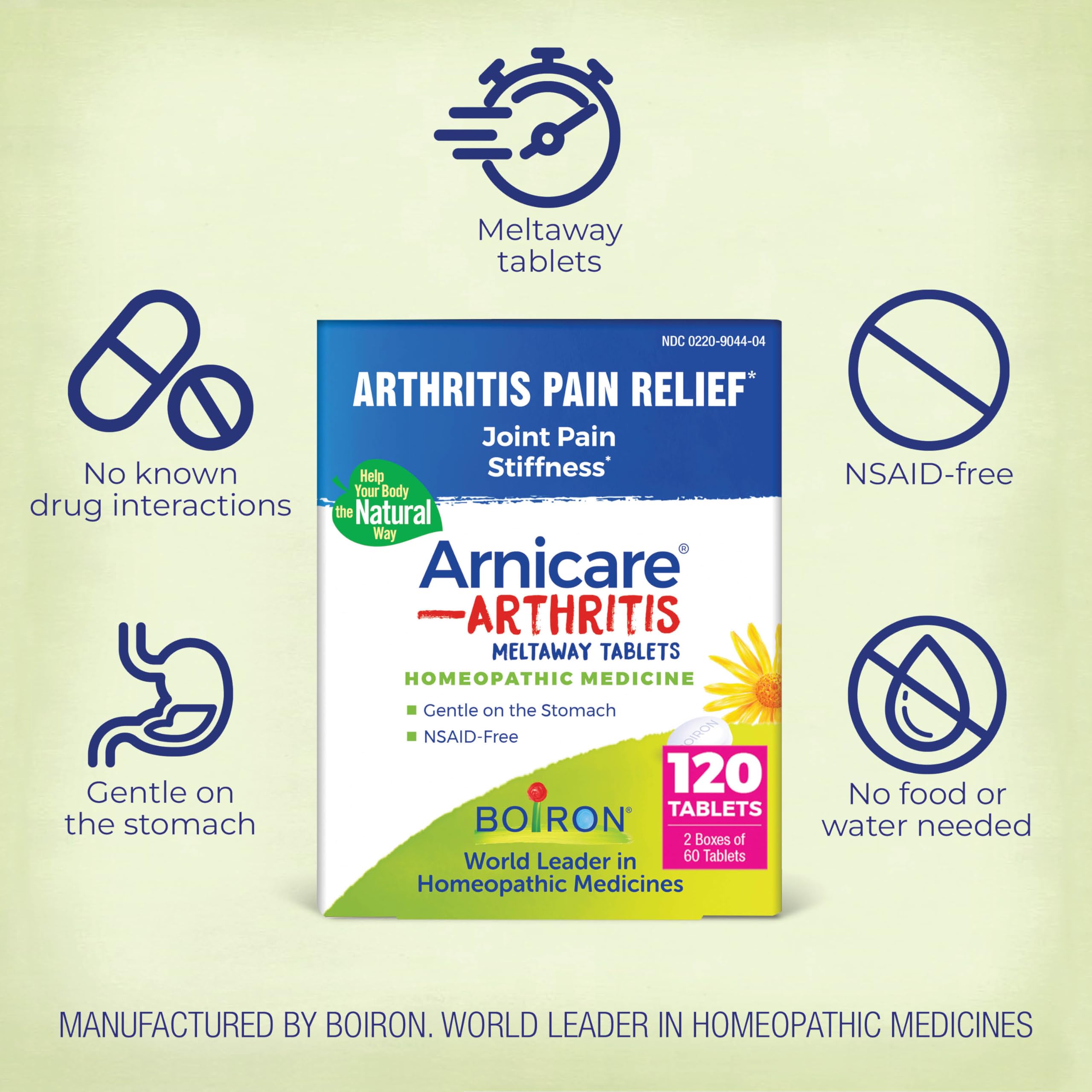 Boiron Arnicare Arthritis Tablets for Arthritis Pain Relief, Joint Soreness, and Rheumatic Pain - 120 Count Boiron uk supplements