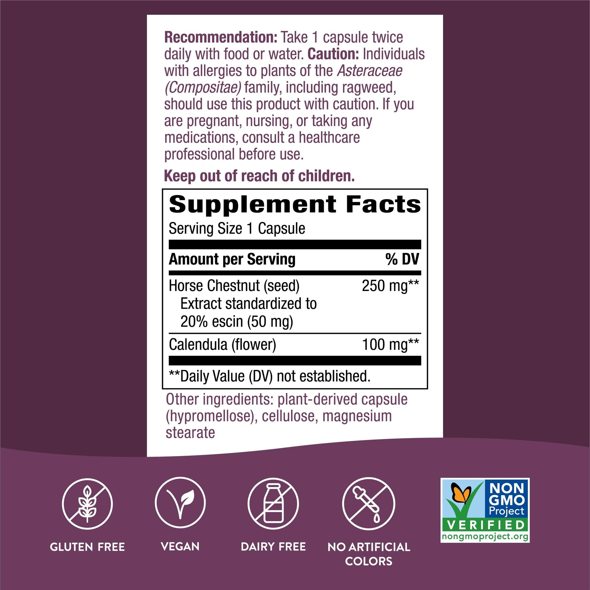 Nature's Way Standardized Horse Chestnut, Premium Extract for Healthy Veins and Blood Nature's Way uk supplements