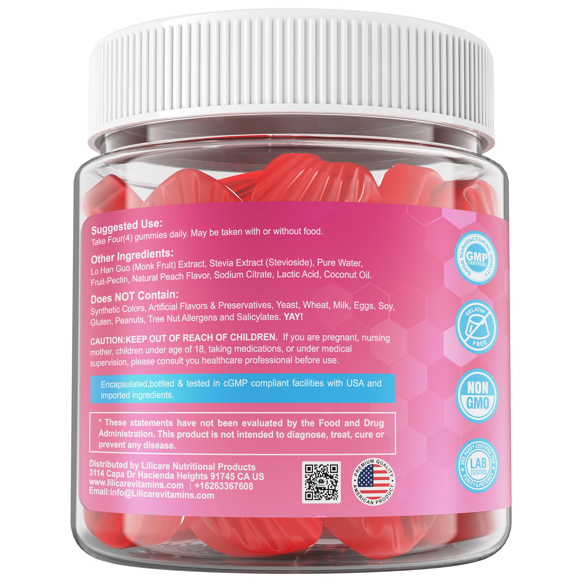 Creatine for Women Gummies, Micronized Creatine Monohydrate + Myo-Inositol, Collagen Peptides, BCAAs, Hyaluronic Acid, Vitamin B6 B12, Zinc for Enërgy, Föcus, Hörmonal Balance, Sugar Free, 120 Counts LILICARE uk supplements