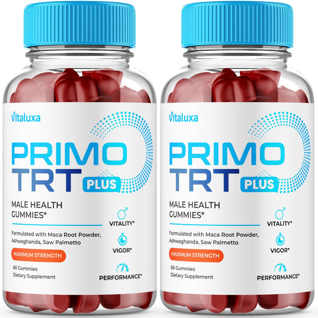 (2 Pack) Primo TRT Gummies, Primo TRT Advanced Performance Blend Supplement, PrimoTRT Try Prime Gomitas Maximum Strength for Males Support for Overall Health Wellness All Natural Ingredients (120 Ct) Vitaluxa uk supplements