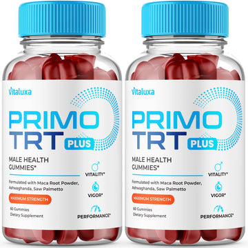 (2 Pack) Primo TRT Gummies, Primo TRT Advanced Performance Blend Supplement, PrimoTRT Try Prime Gomitas Maximum Strength for Males Support for Overall Health Wellness All Natural Ingredients (120 Ct) Vitaluxa uk supplements