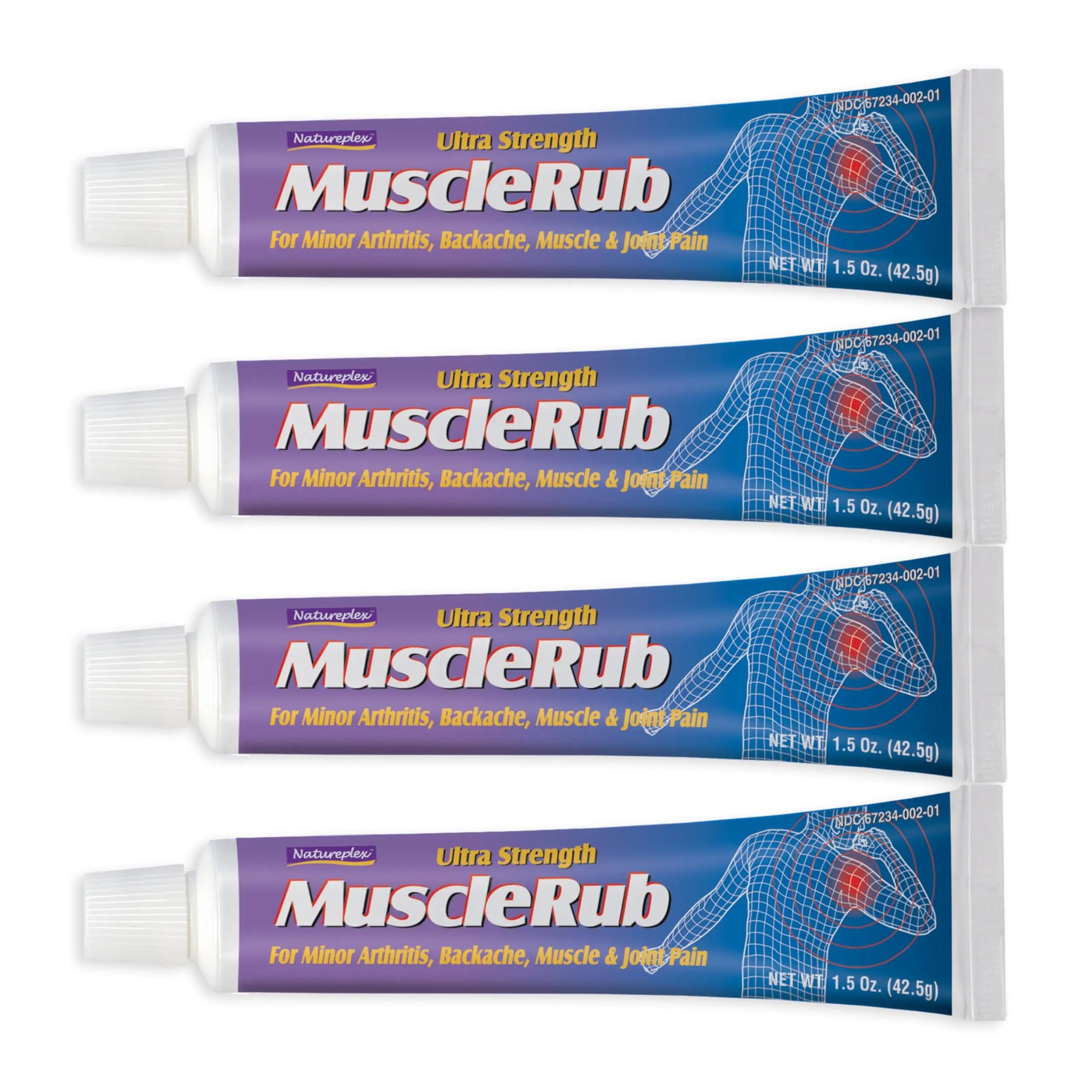 Ultra Strength Muscle Rub 4 Pack Natureplex uk supplements