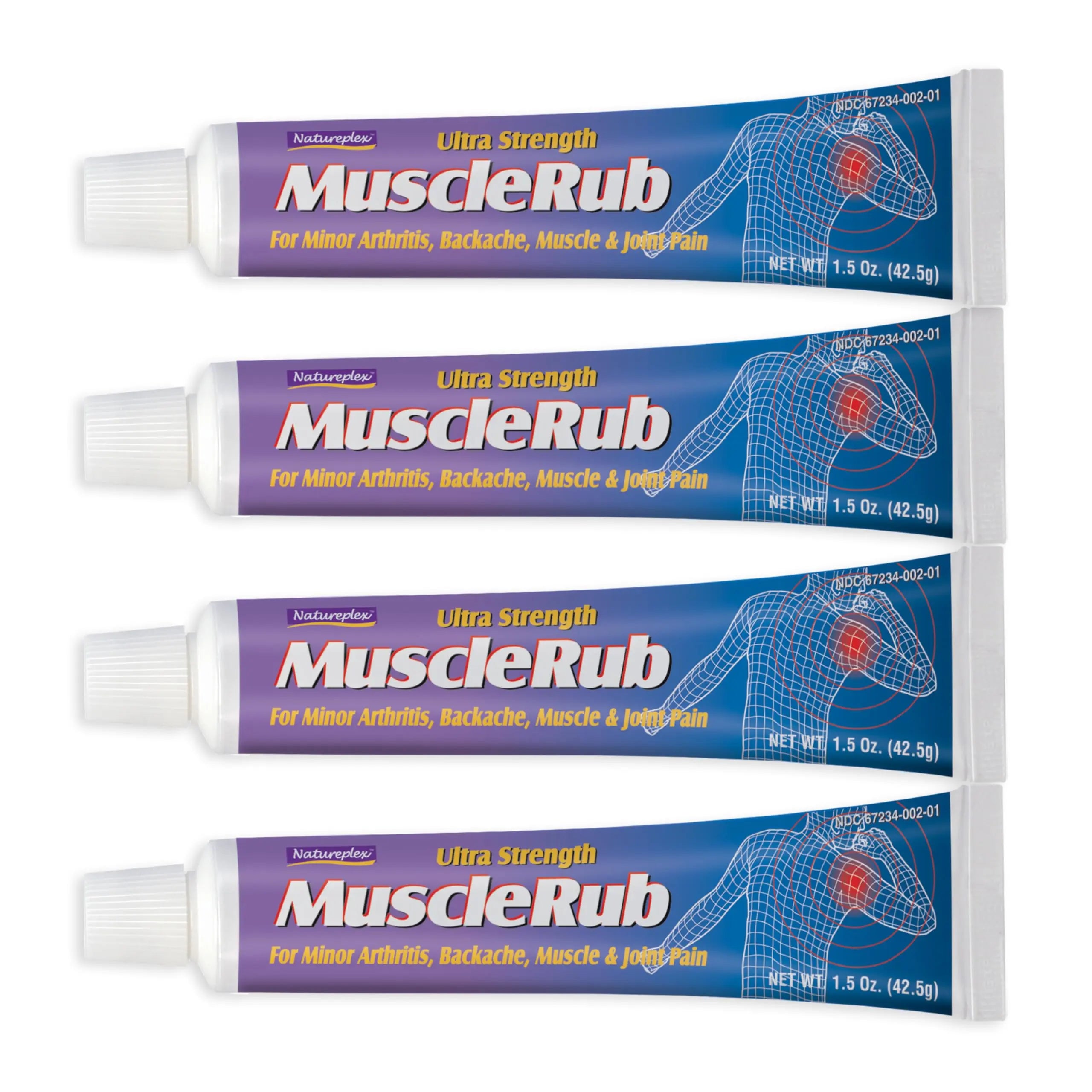 Ultra Strength Muscle Rub 4 Pack Natureplex uk supplements