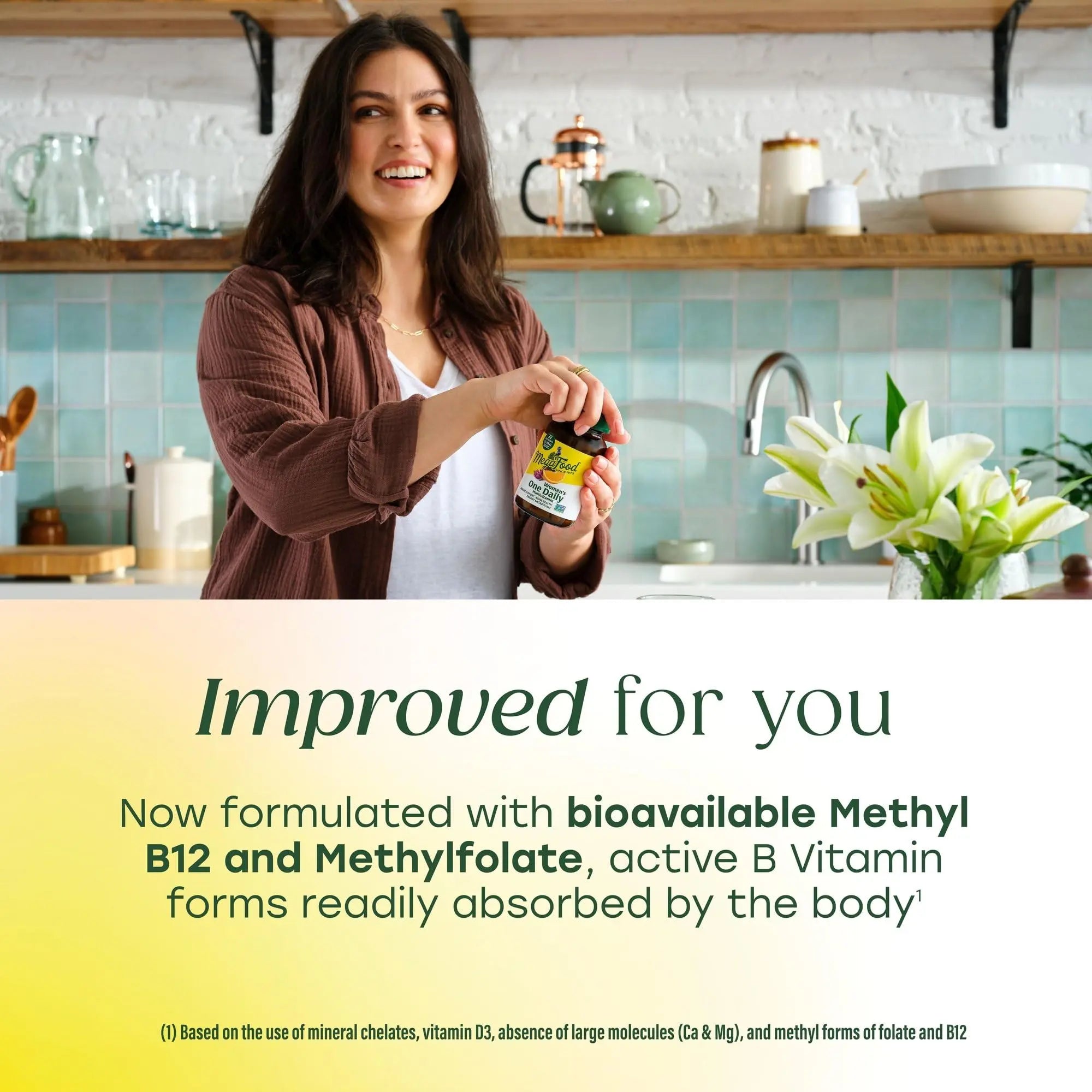MegaFood Womens Multivitamin One Daily - Multivitamin for Women - Vitamin C, Vitamin D, Iron & B Vitamins - Bone MegaFood uk supplements