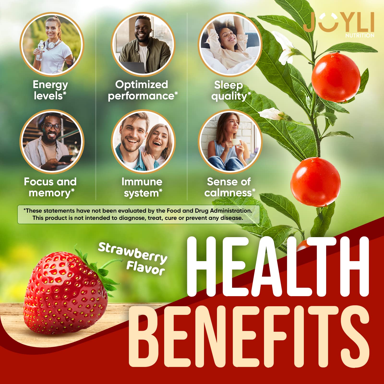 Ashwagandha Gummies for Women & Men - Natural Calm Gummies with Ashwagandha JOYLI Nutrition uk supplements