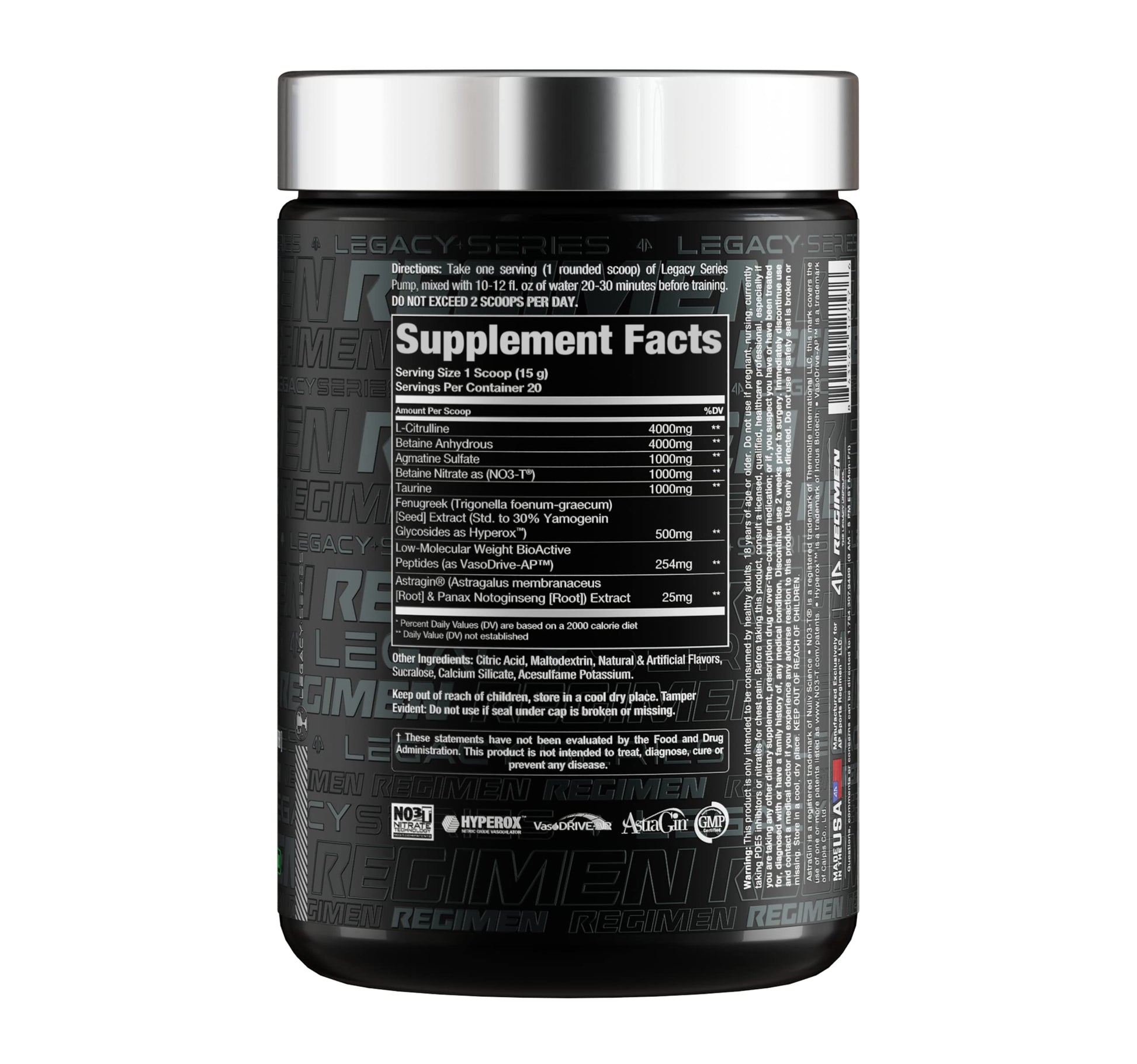 Legacy Series Pump Stim Free Muscle Pump Amplifier Pre-Workout Powder by AP Sports AP Regimen uk supplements