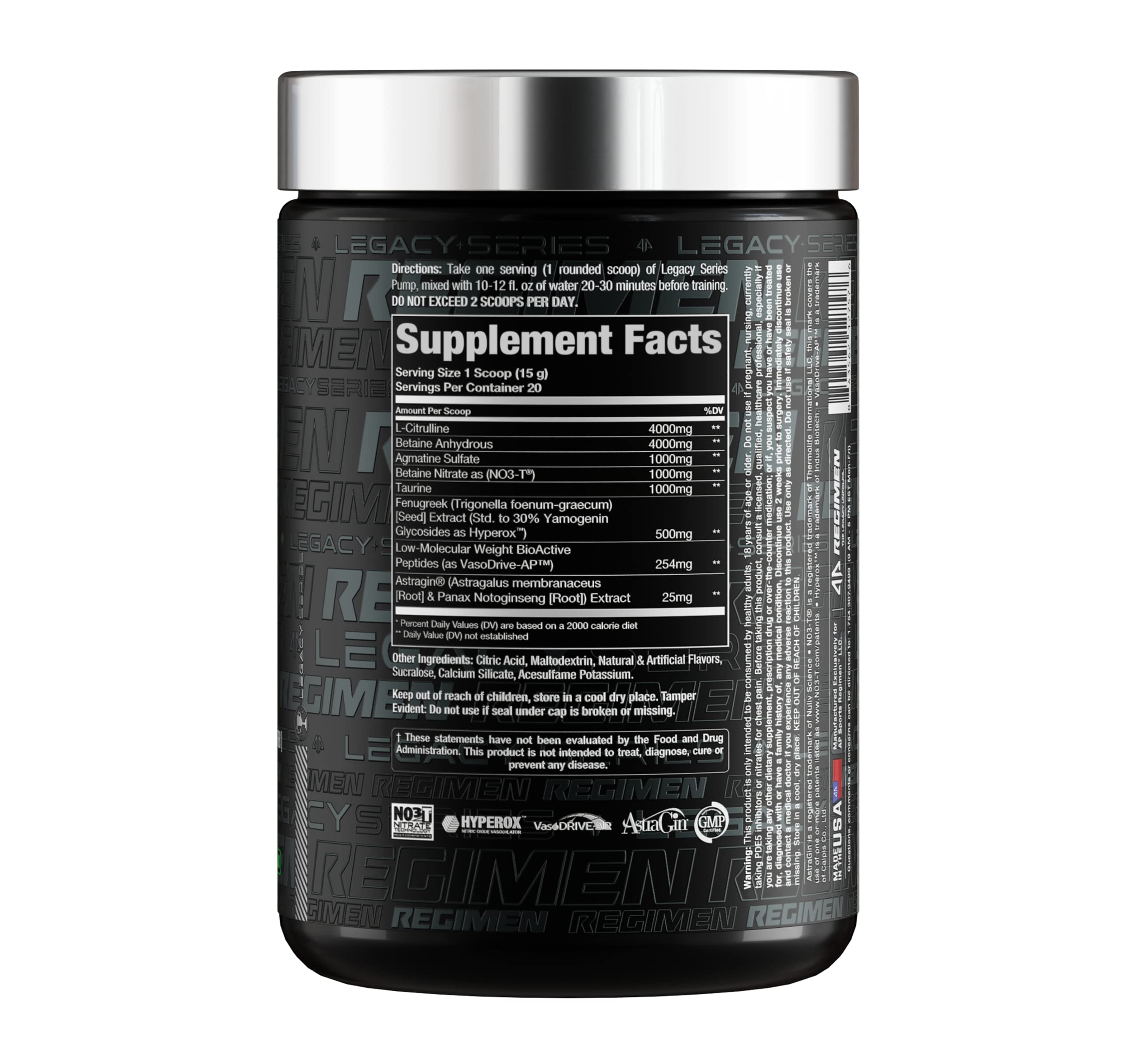 Legacy Series Pump Stim Free Muscle Pump Amplifier Pre-Workout Powder by AP Sports AP Regimen uk supplements