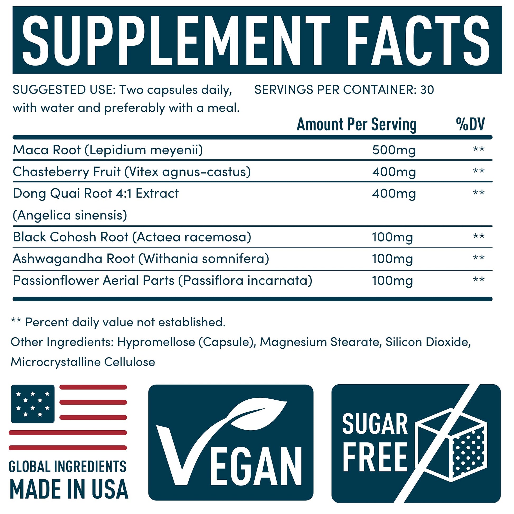 PMS Support Supplement for Women with Chasteberry, Maca Root, Ashwagandha - Period Relief, Bloating Relief for Women, Mood Support, Hormone Balance Herbal Supplements - 30 Day, 60 Vegan Capsules WINDSOR BOTANICALS uk supplements
