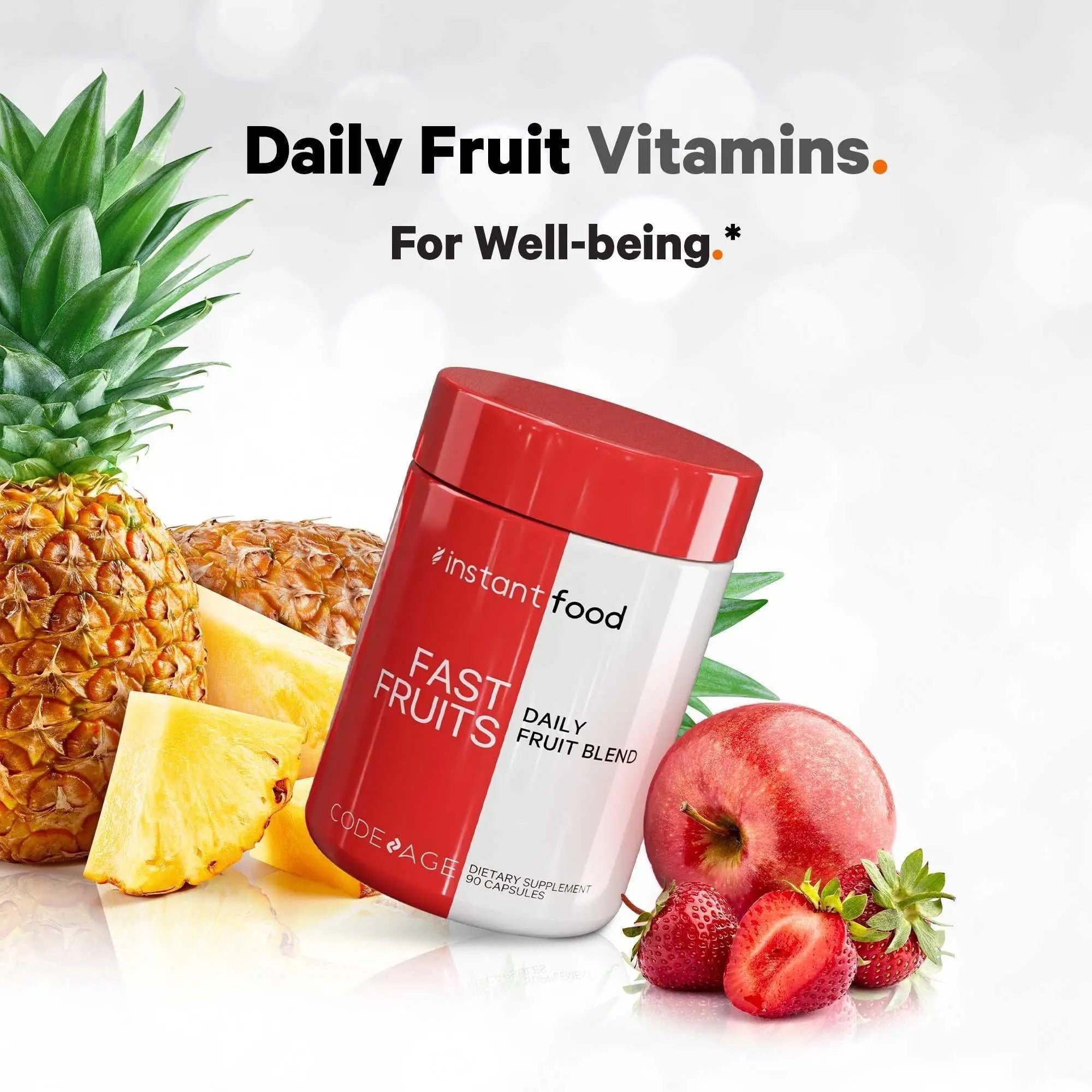 Codeage Instantfood Fast Fruits, Over 15 Fruits Powders Equivalent All-in-One, Vegan Daily Whole Food Vitamins - Berries, Antioxidant Polyphenols Codeage uk supplements