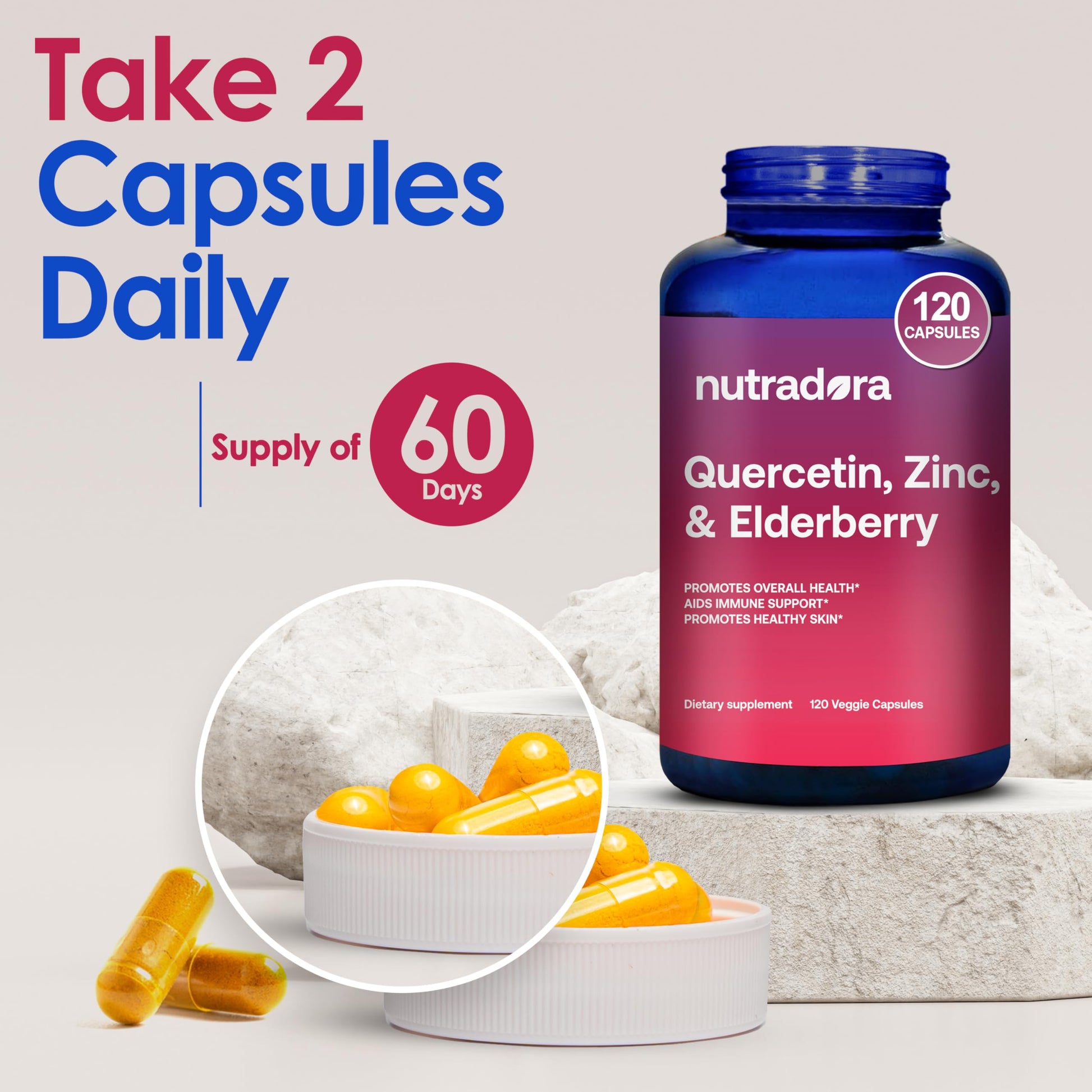 Nutradora Quercetin 1000mg Per Serving Veggie Capsules, Non-GMO Nutradora uk supplements