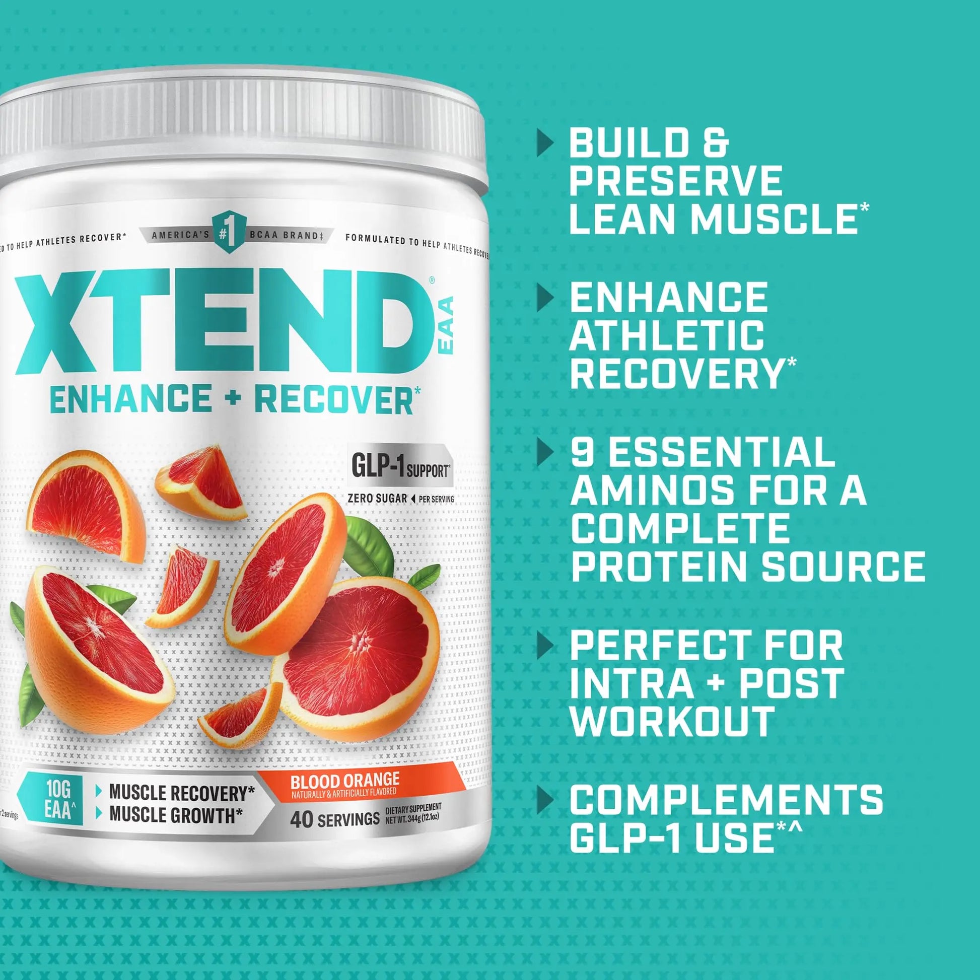 Xtend EAA + BCAA Powder for Muscle Recovery & Lean Muscle Growth, 9 Essential Amino Acids for Intra Workout or Post Workout Recovery, 10g EAAs Per 2 Servings Xtend uk supplements