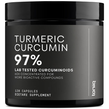 Turmeric Curcumin - Ultra High Potency 60:1 Extract with 97% Curcuminoids - 1200mg Per Serving - Black Pepper & MCT Oil for Enhanced Absorption - Third-Party Lab Tested - 120 Capsules Toniiq uk supplements