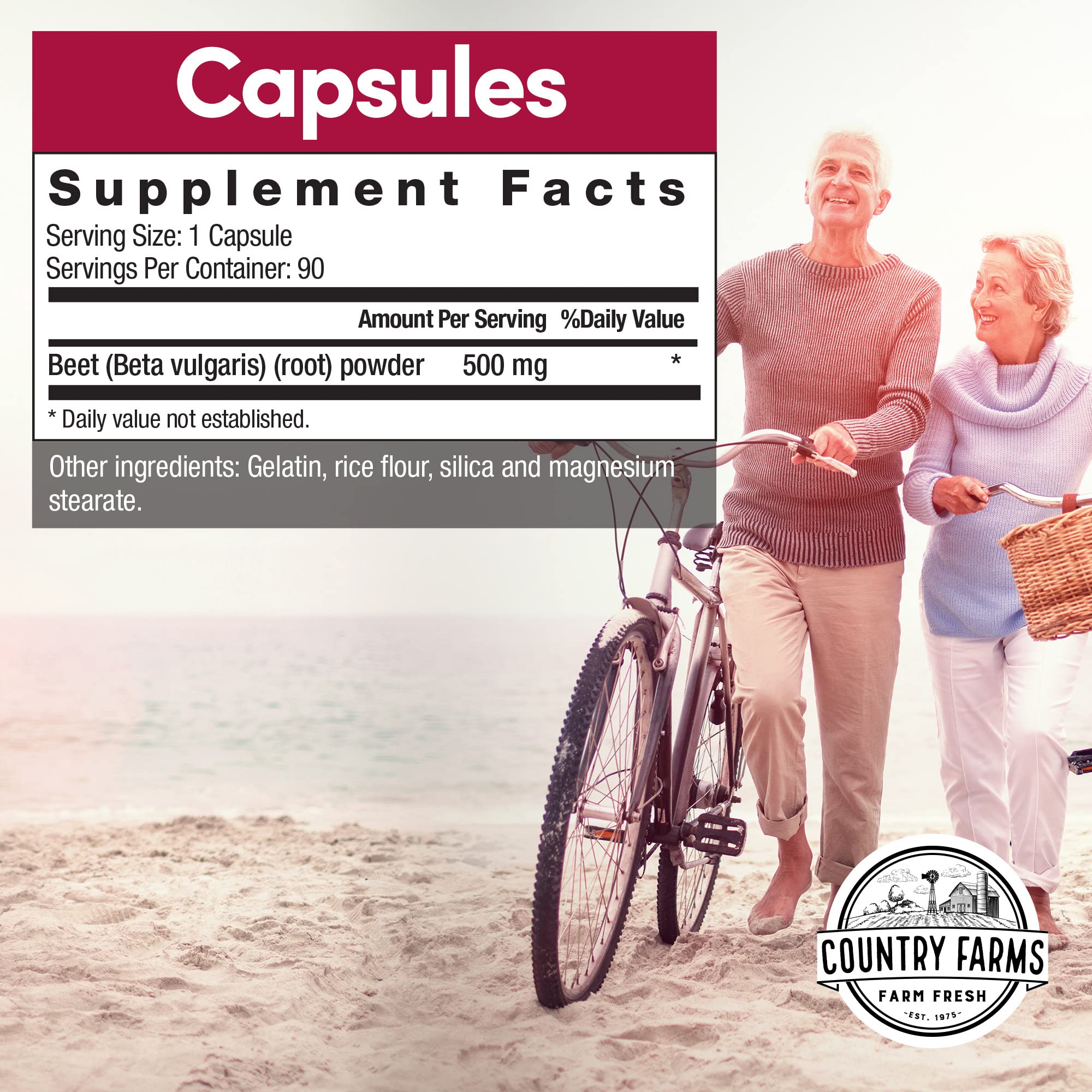 COUNTRY FARMS Bountiful Beets Root Capsules, Wholefood Beet Extract Superfood COUNTRY FARMS uk supplements