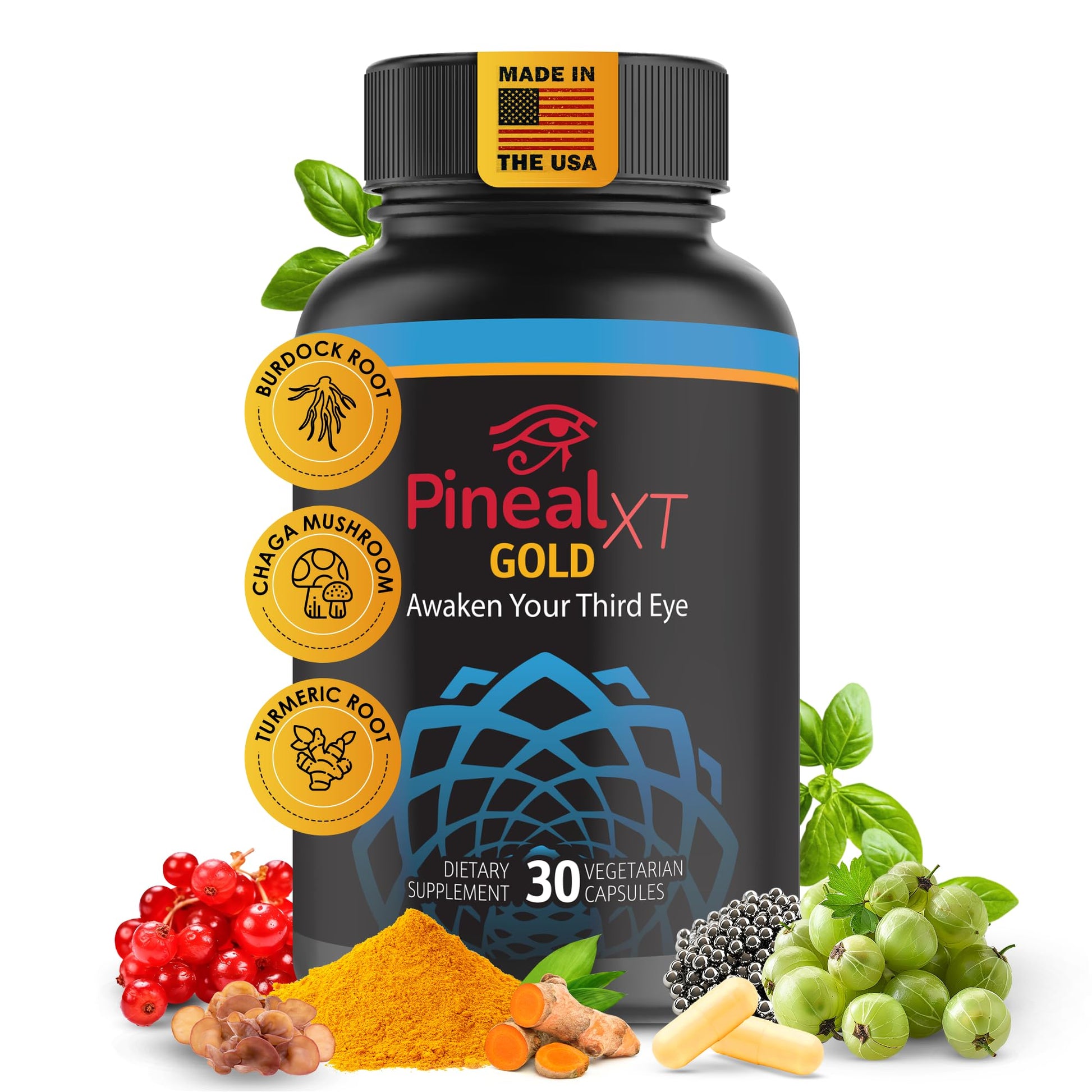 Pineal XT Gold + Pharaoh's Nectar - Pineal Gland Supplement Bundle – 24K Monoatomic Gold Ormus Drops, Pineal Gland Decalcification, Third Eye Awakening, Focus, Energy & Manifestation Nutraville uk supplements