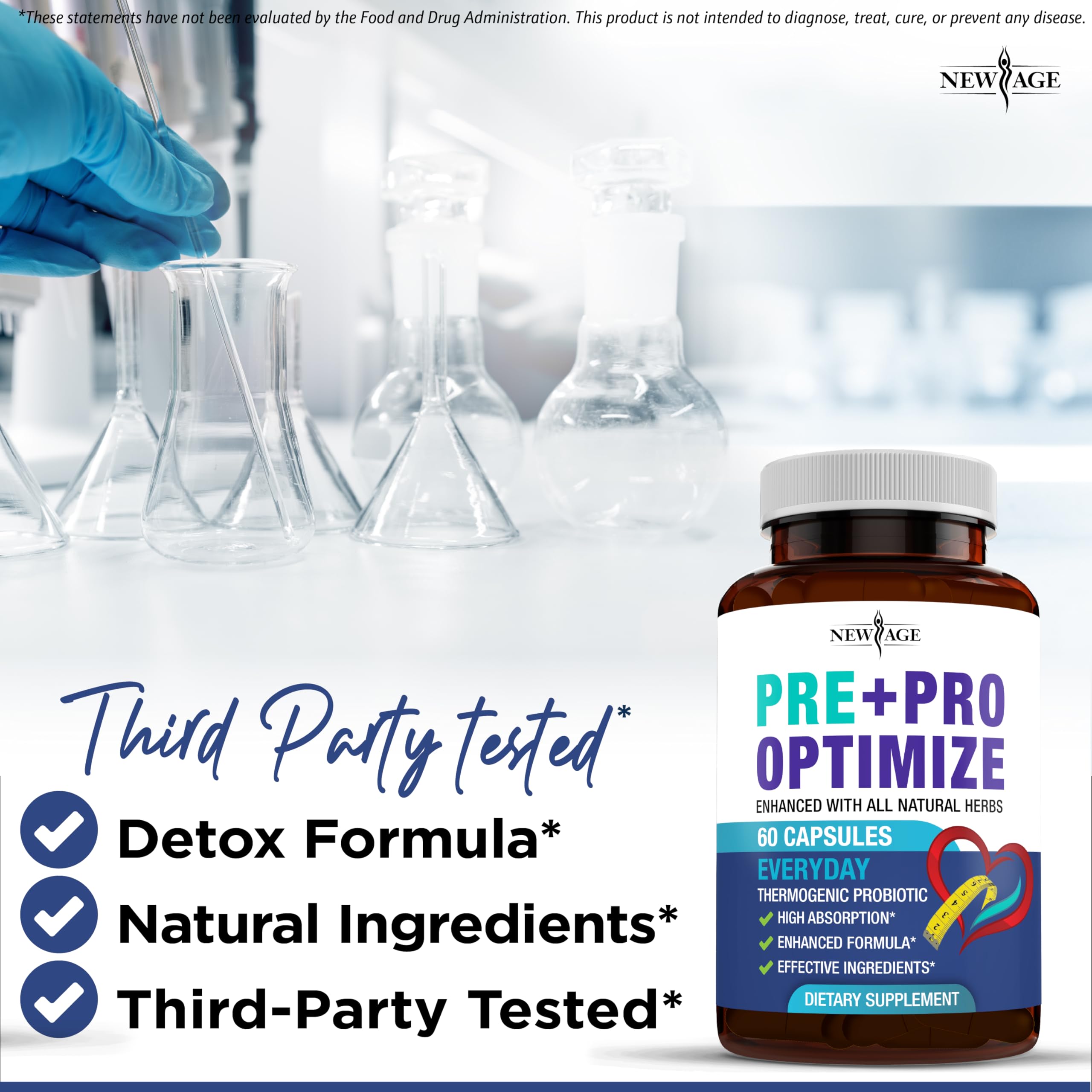 Pro Optimize Probiotics for Women, Menopause, 70 Billion CFU, Digestive Health - Relief for Bloating, Hot Flashes, Joint Support, Night Sweats - Gut Health & Metabolism - Dong Quai (120 (Pack of 2)) NEW AGE uk supplements