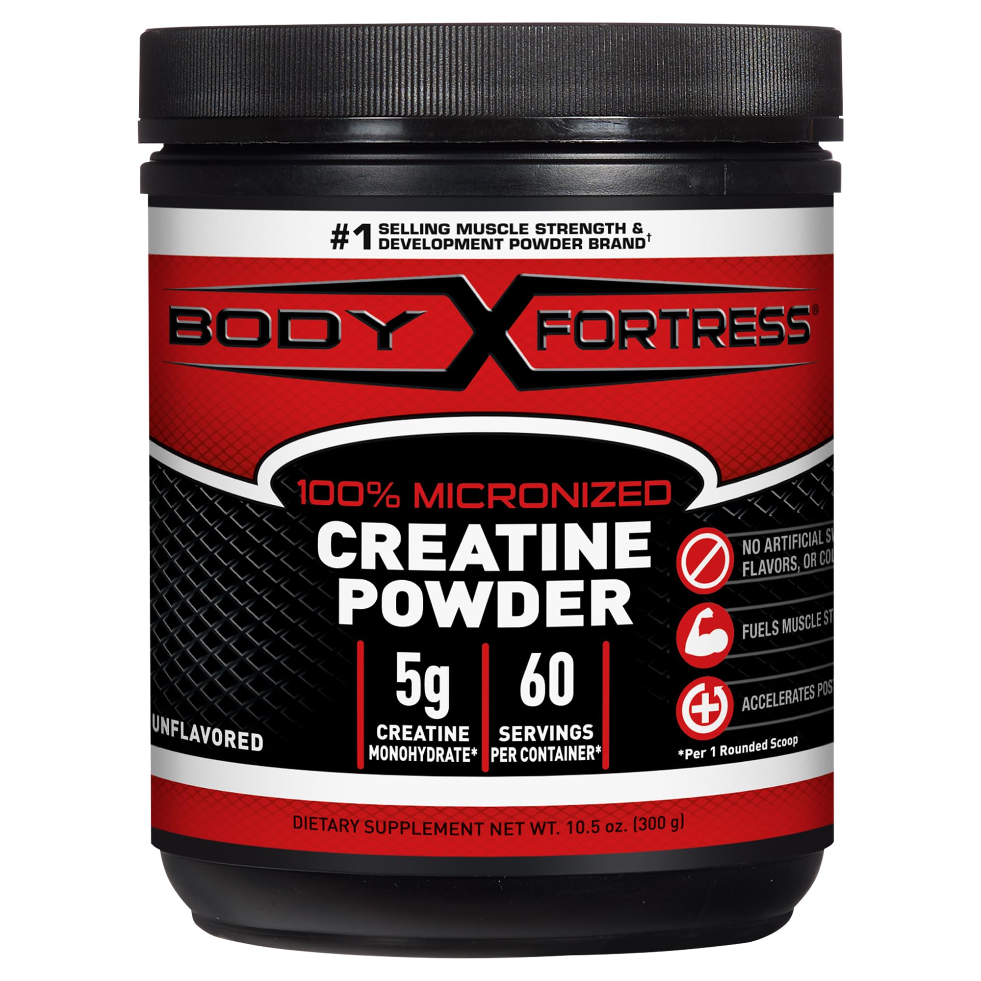 Body Fortress 100% Creatine Monohydrate Powder - Unflavored Micronized Creatine Supplement for Muscle Growth, Strength & Recovery, Pre Workout & Post Workout for Women and Men - 5g Per Scoop Body Fortress uk supplements