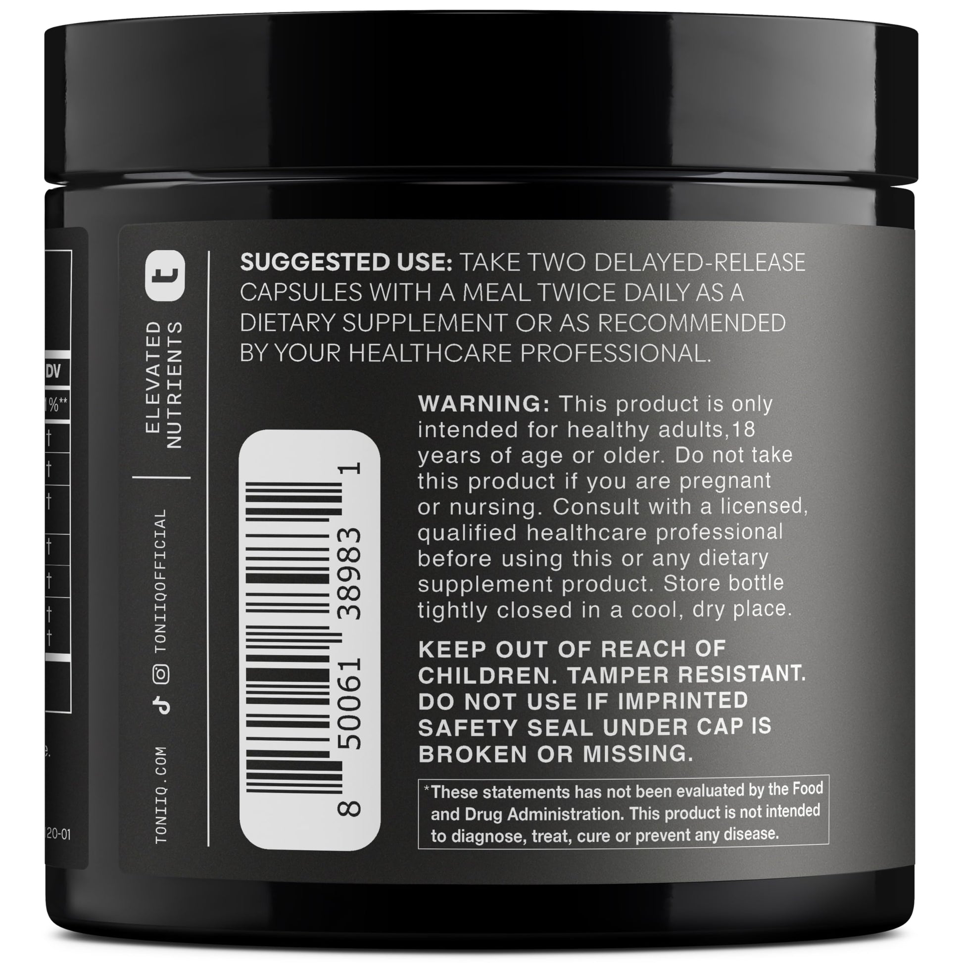 Toniiq GLP-1 Support — with Clinically Studied, Patented GlucoVantage® Dihydroberberine and Akkermansia — Appetite and Fullness Support — 120 Capsules (60-Day Supply) Toniiq uk supplements