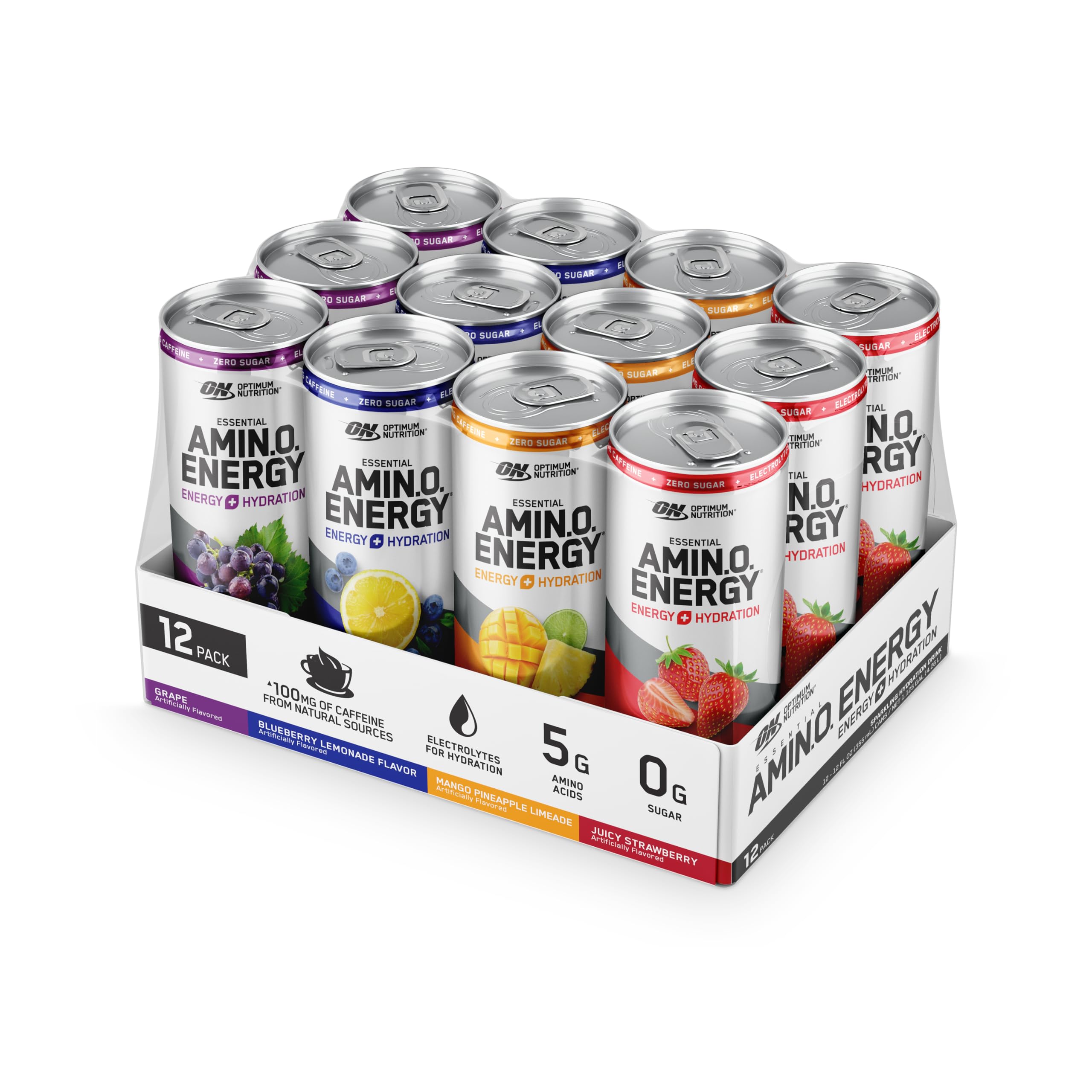 Optimum Nutrition Amino Energy Sparkling Hydration Drink, Electrolytes, Caffeine, Amino Optimum Nutrition uk supplements