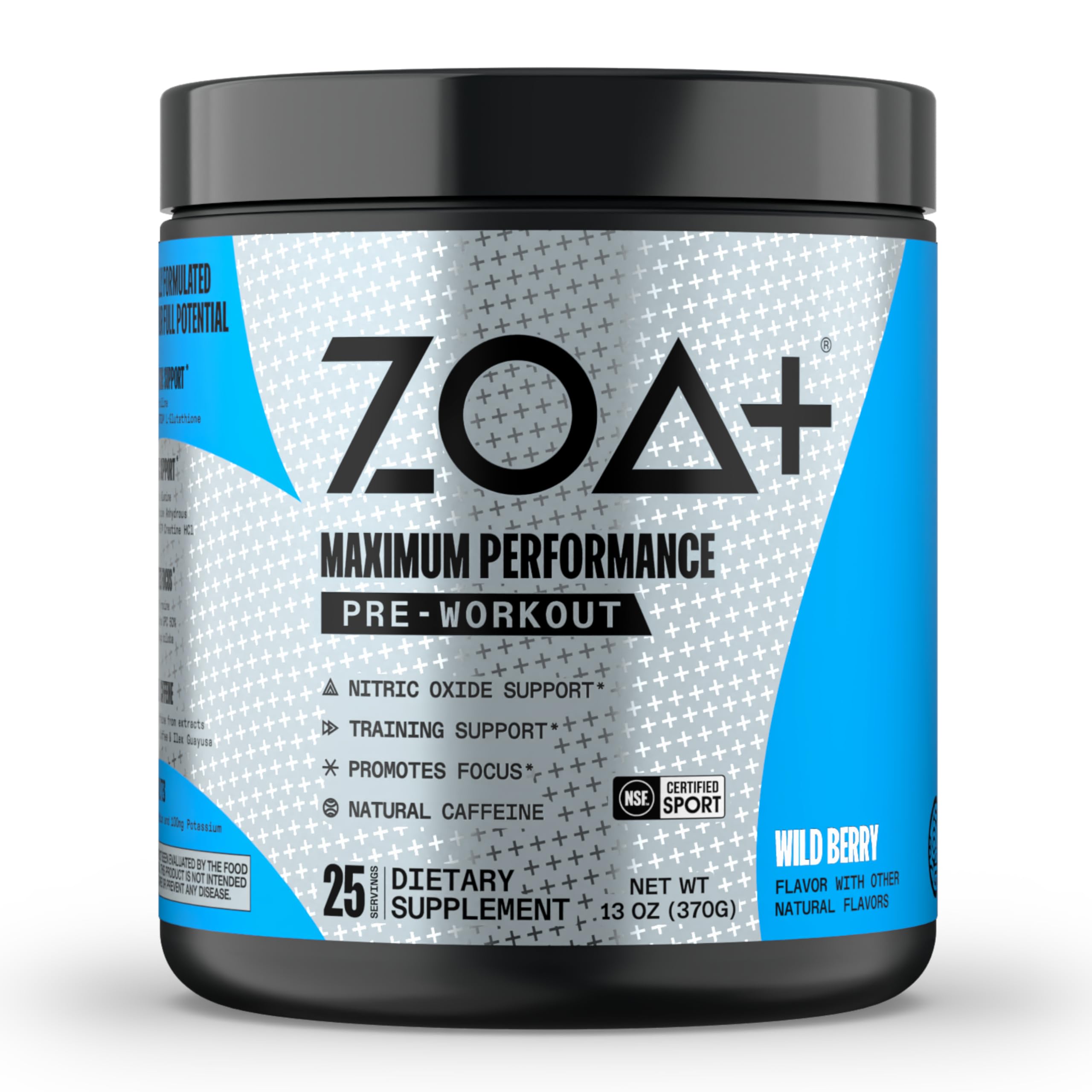 ZOA+ Pre Workout Powder, Fruit Punch - NSF Certified for Sport with Zero Sugar, Electrolytes ZOA uk supplements