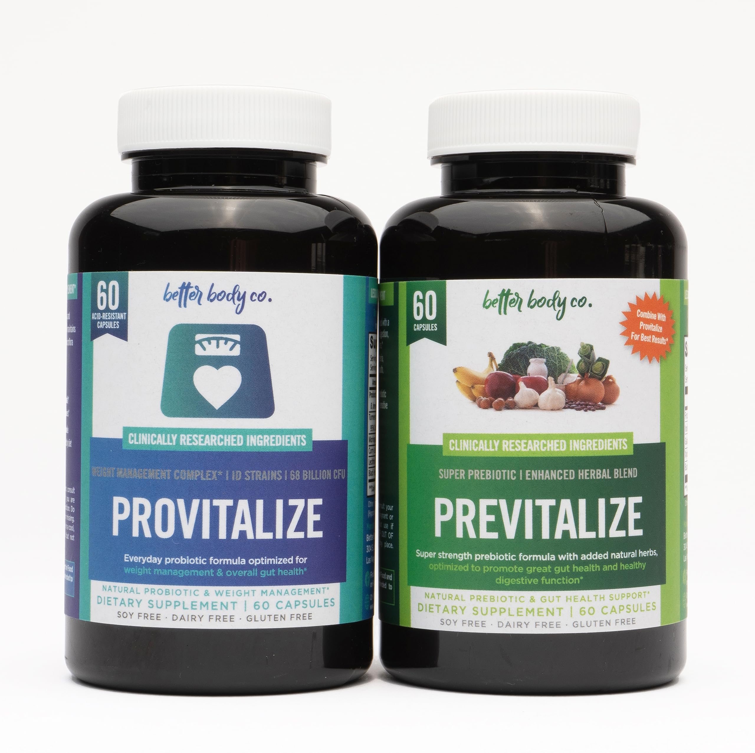 Better Body Co. Original Slim Gut Bundle | Provitalize & Previtalize Bundle - Natural Menopause Better Body Co. uk supplements