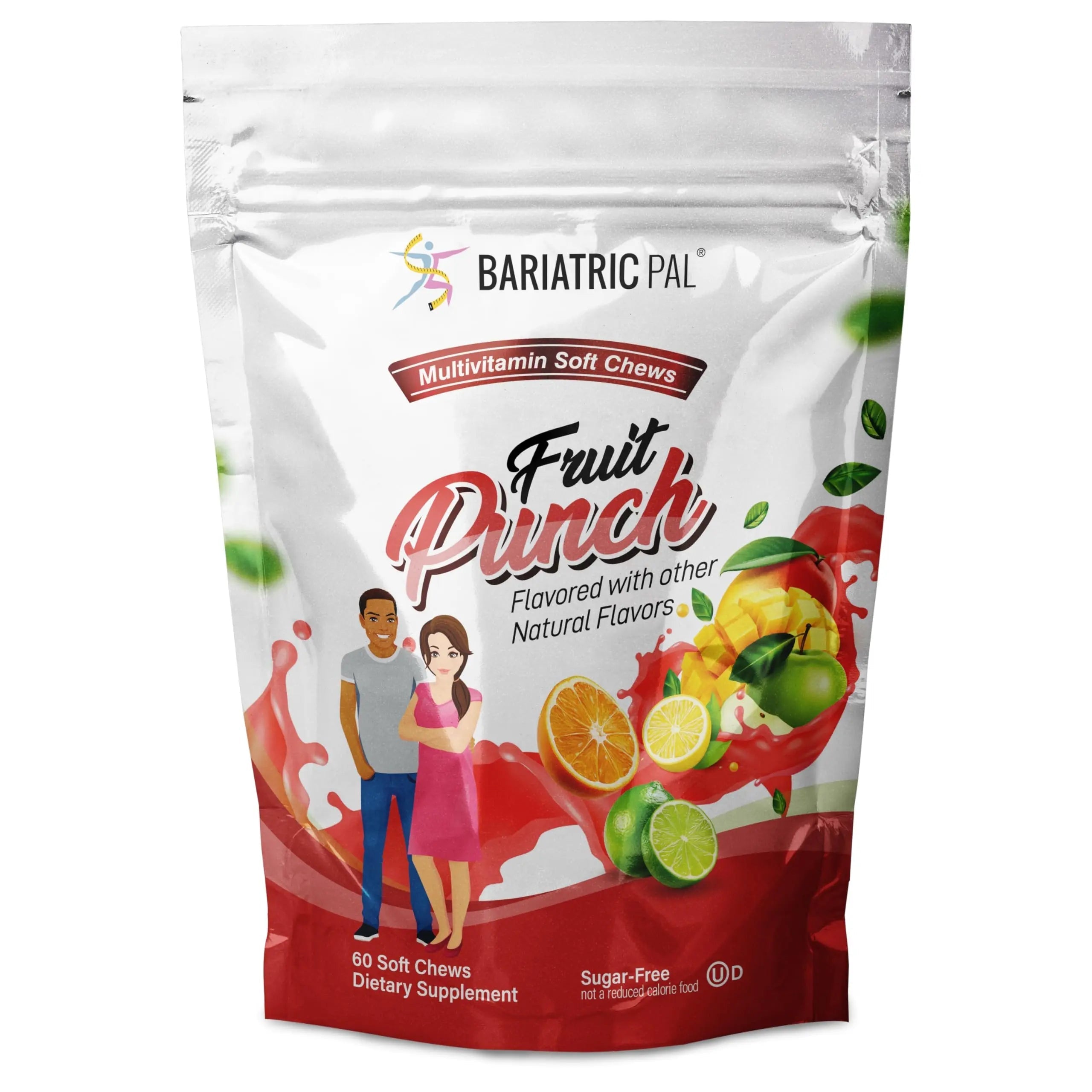 BariatricPal Iron-Free Multivitamin Soft Chew - Fruit Punch (60 Count) BariatricPal uk supplements